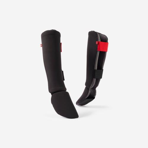 Protège-tibias-pieds de kick-boxing 100 ergo adulte