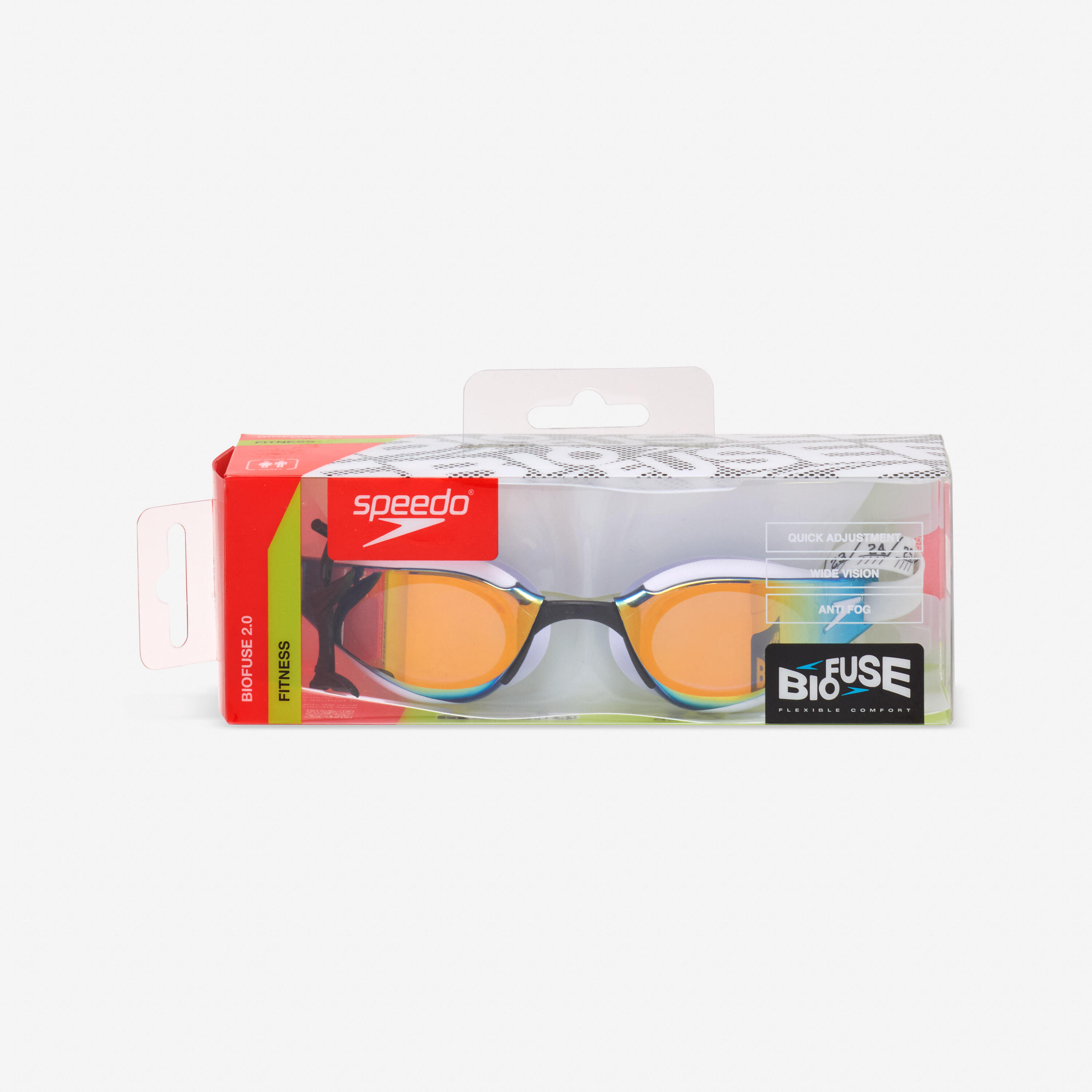 Schwimmbrille Wettkampf Speedo - Hyper Elite weiß/blau  8/10