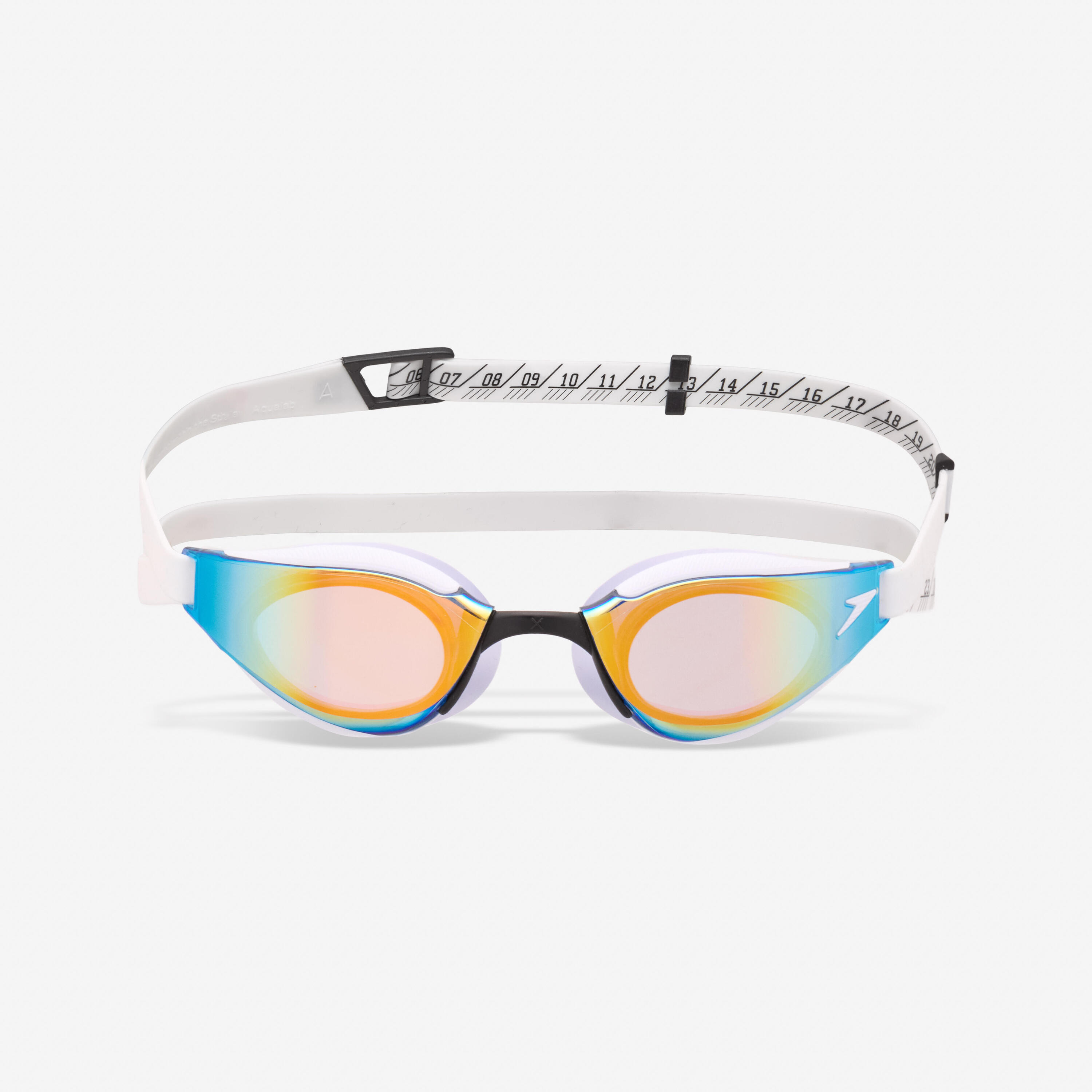 Schwimmbrille Wettkampf Speedo - Hyper Elite weiß/blau  3/10
