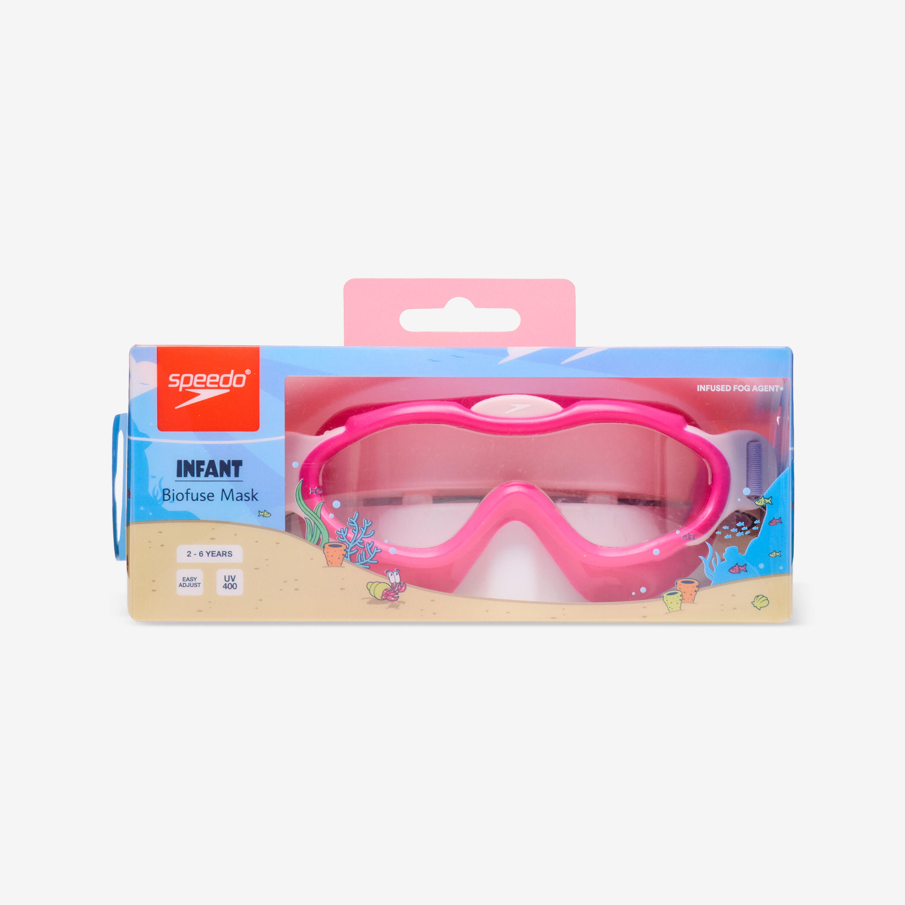 Máscara de Natação Bebé, Speedo Biofuse Rosa Violeta 2/6
