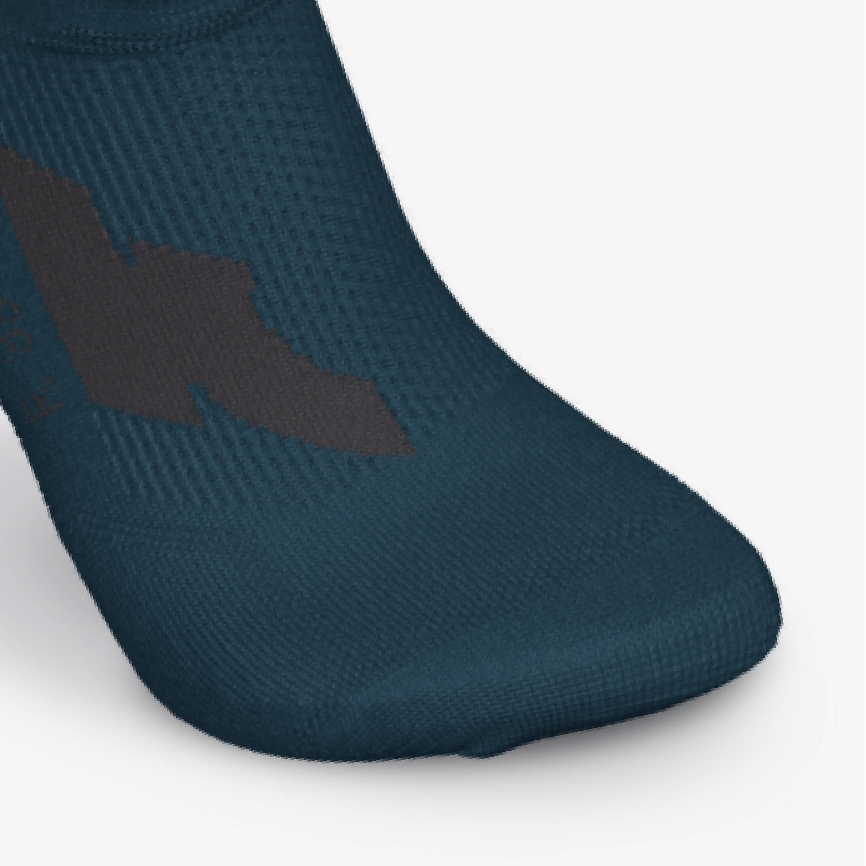 Pack of 2 pairs of run500 thin invisible running socks-Turquoise -  5