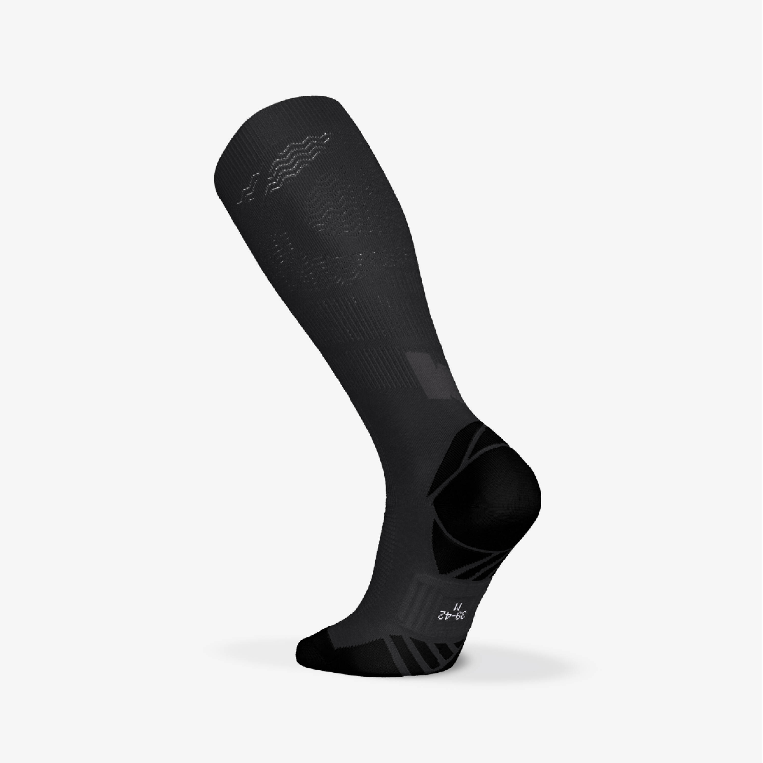 Kiprun 900 compression running socks-Black -  3