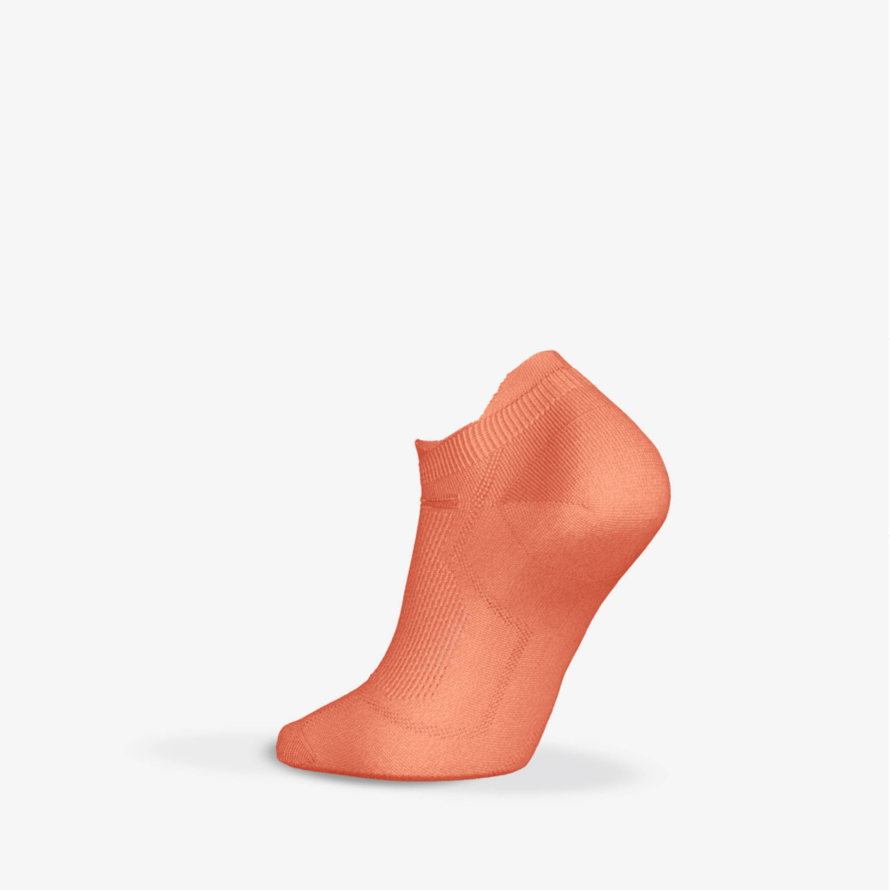 PACK OF 2 PAIRS OF RUN 500 THIN INVISIBLE RUNNING SOCKS - Orange -  5