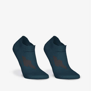 Pack of 2 pairs of run500 thin invisible running socks-Turquoise