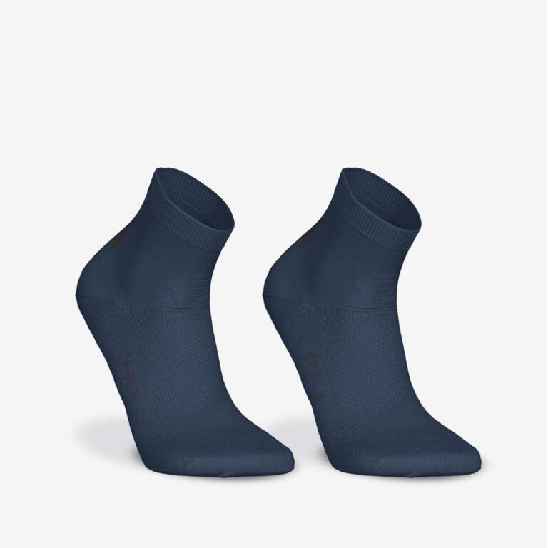 Pack of two pairs of Run 500 fine crew running socks