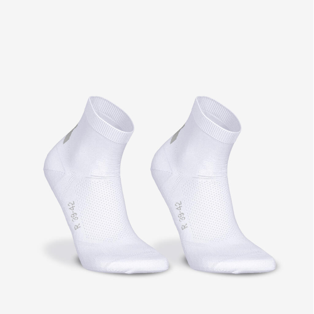 Lot de 2 paires de chaussettes de running run500 fines mid