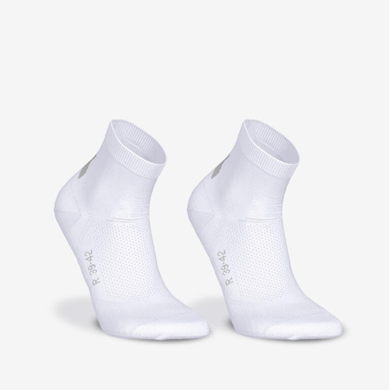 PACK OF 2 PAIRS OF RUN500 FINE CREW RUNNING SOCKS