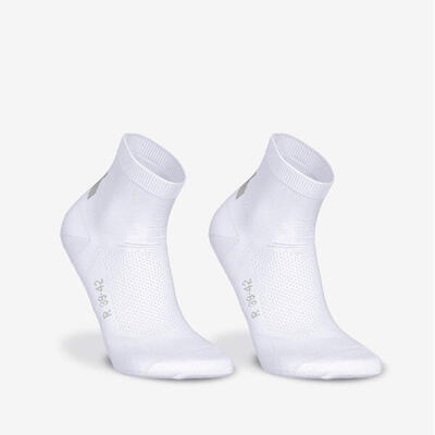 Dunne halfhoge hardloopsokken run 500 set van 2 paar