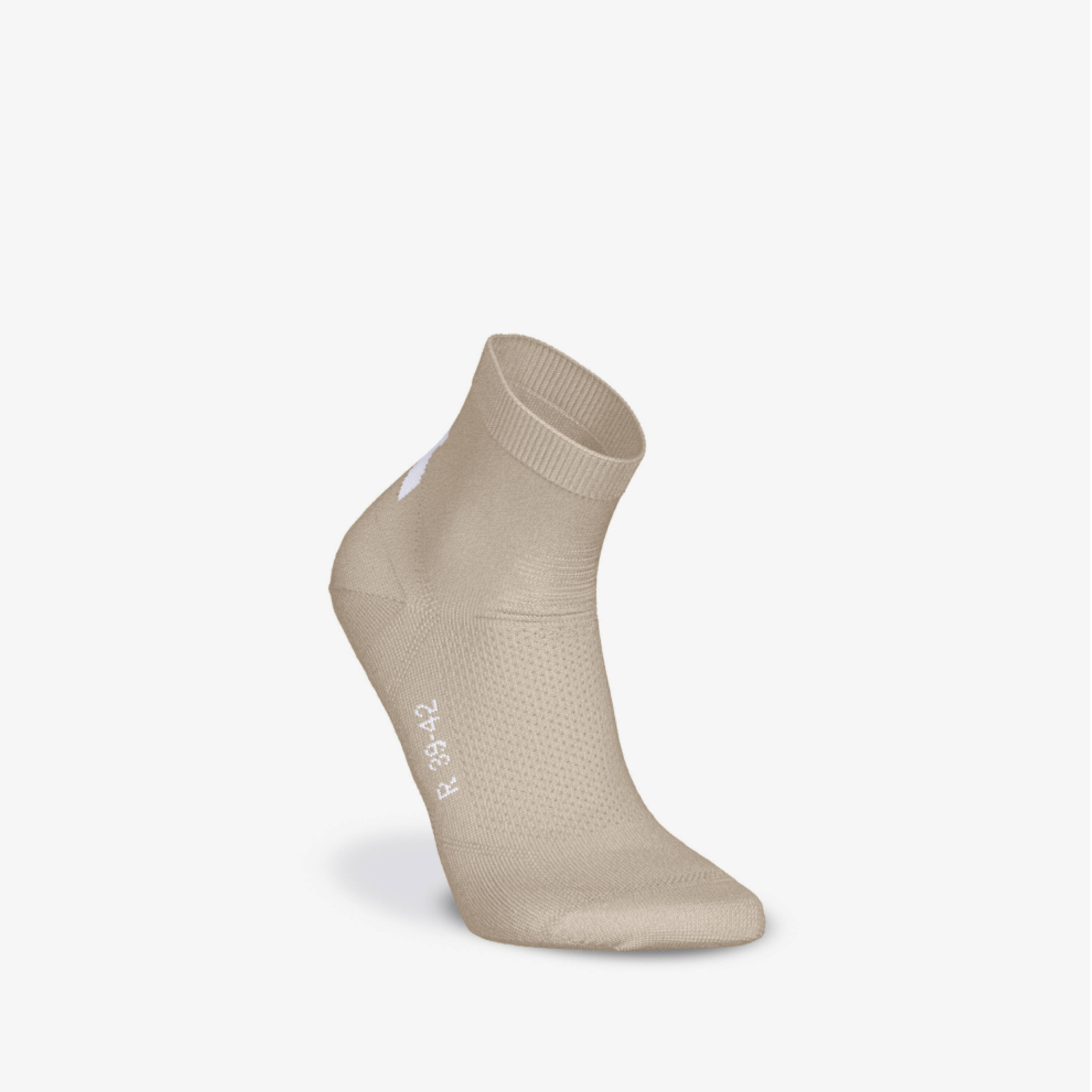 Kiprun run500 2 Pairs of Fine Mid Running Socks - Beige -  2
