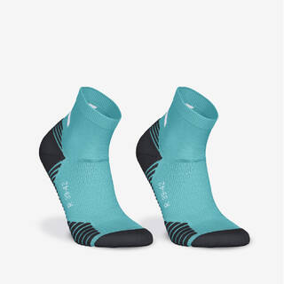 Pack of 2 Pairs of Run 500 Thick Mid Running Socks - Turquoise