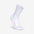 Chaussettes de running KIPRUN run900 épaisses mi-mollet blanche rose