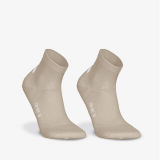 Kiprun run500 2 Pairs of Fine Mid Running Socks - Beige