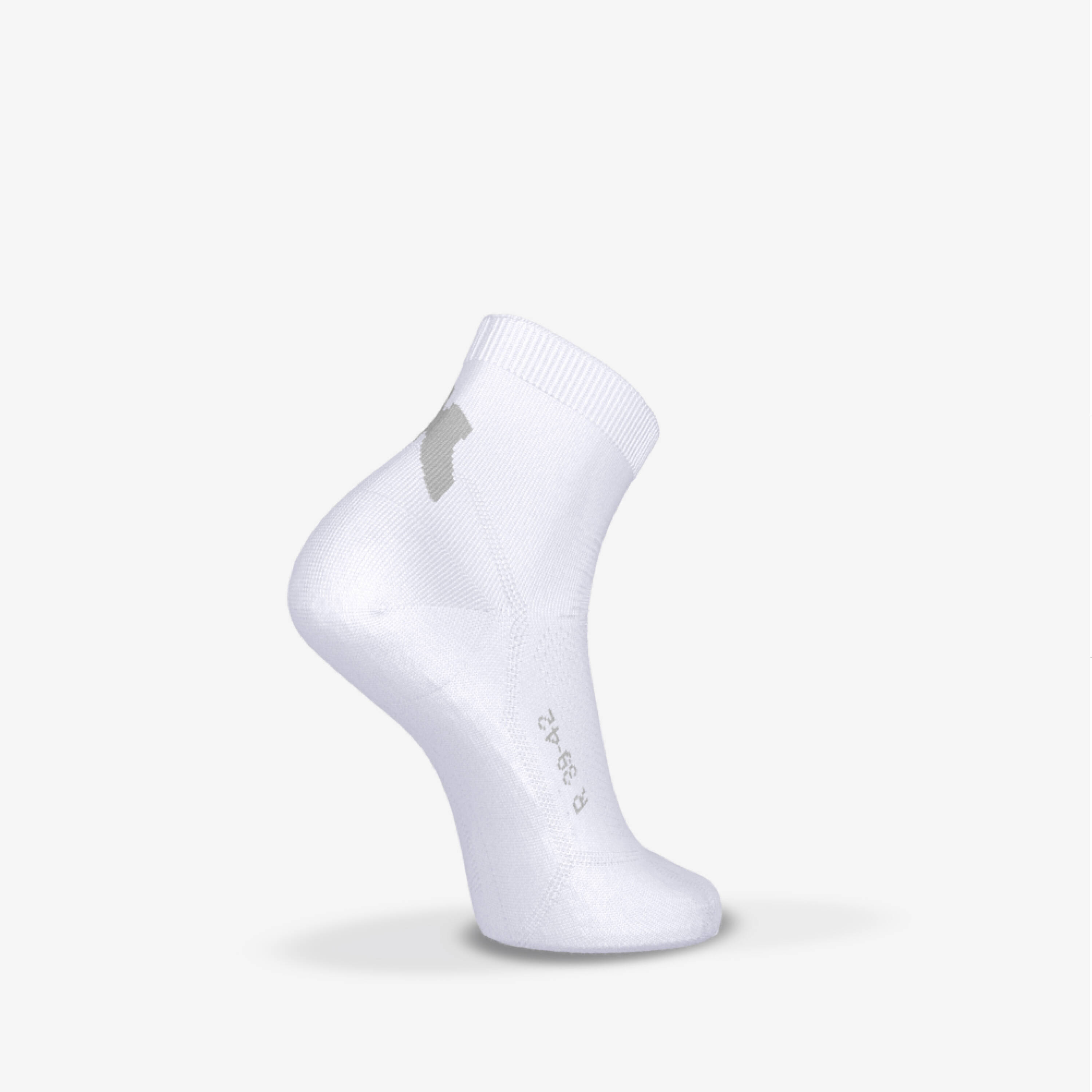 PACK OF 2 PAIRS OF RUN500 FINE CREW RUNNING SOCKS -  5