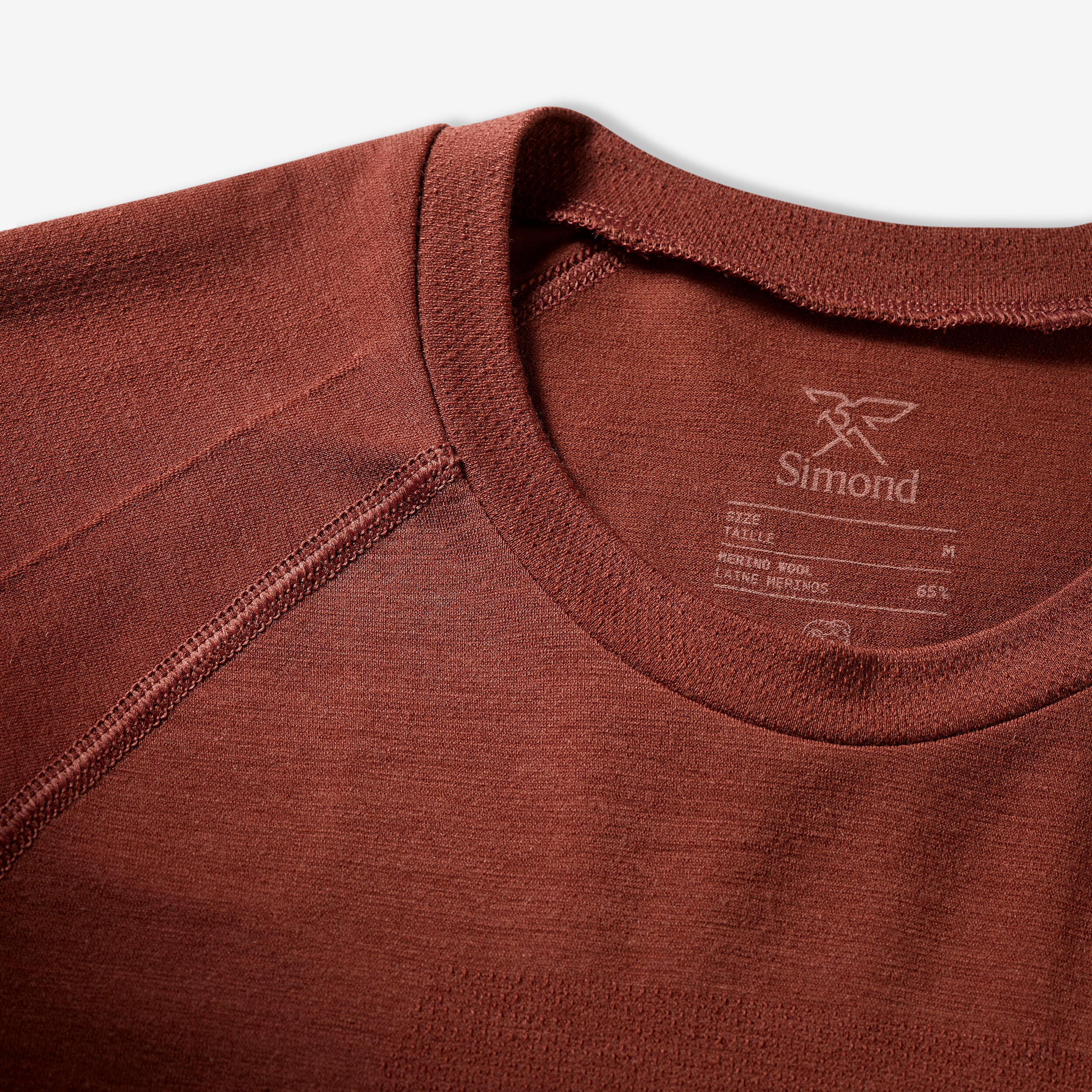 T-shirt en laine mérinos sans couture homme 6/8
