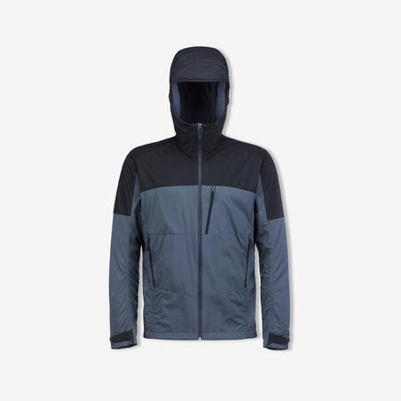 Куртка з софтшелу чоловіча MT900 для гірського туризму вітрозахисна синя