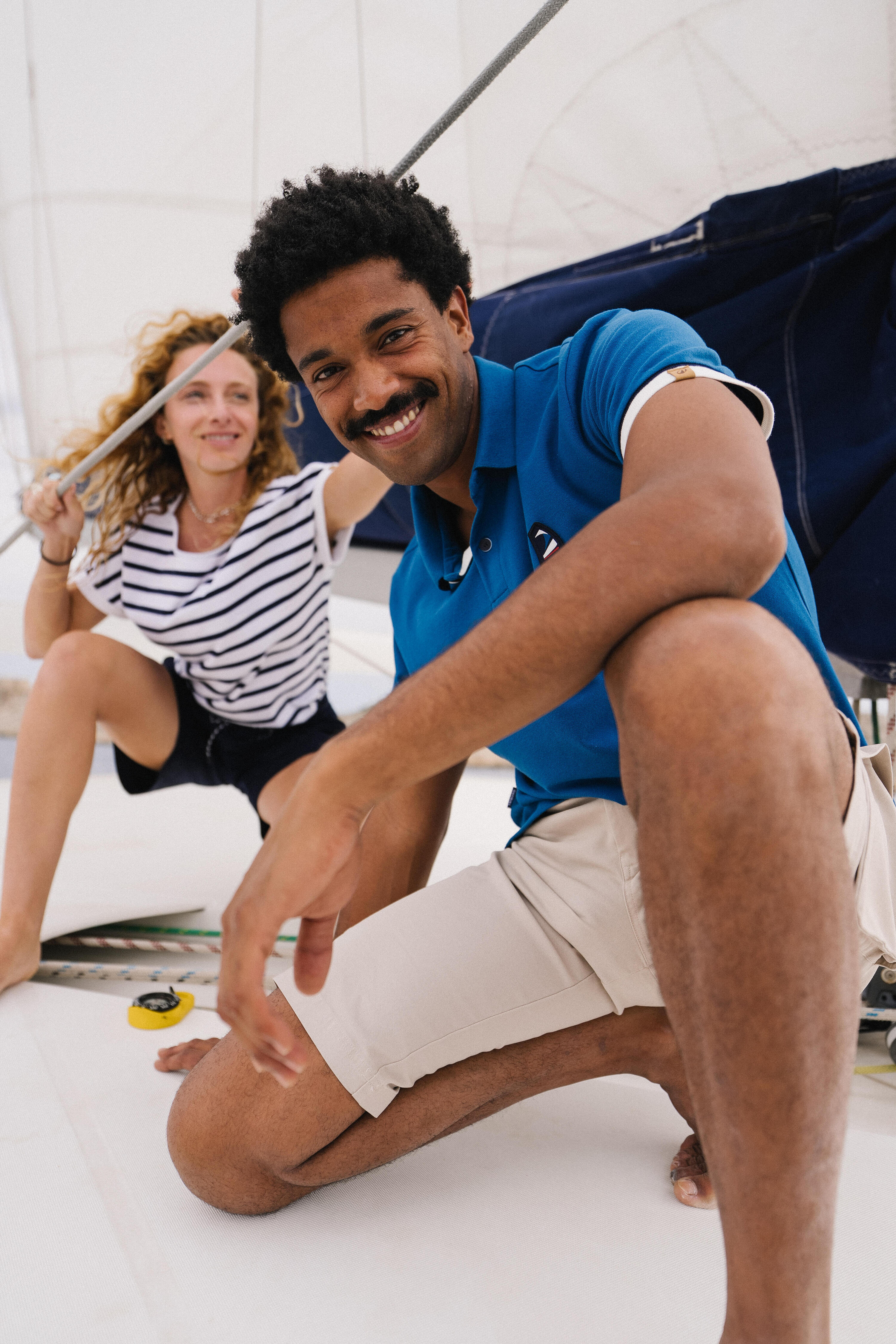Calções de Vela Costeira Mulher 100 Azul-marinho 14/16