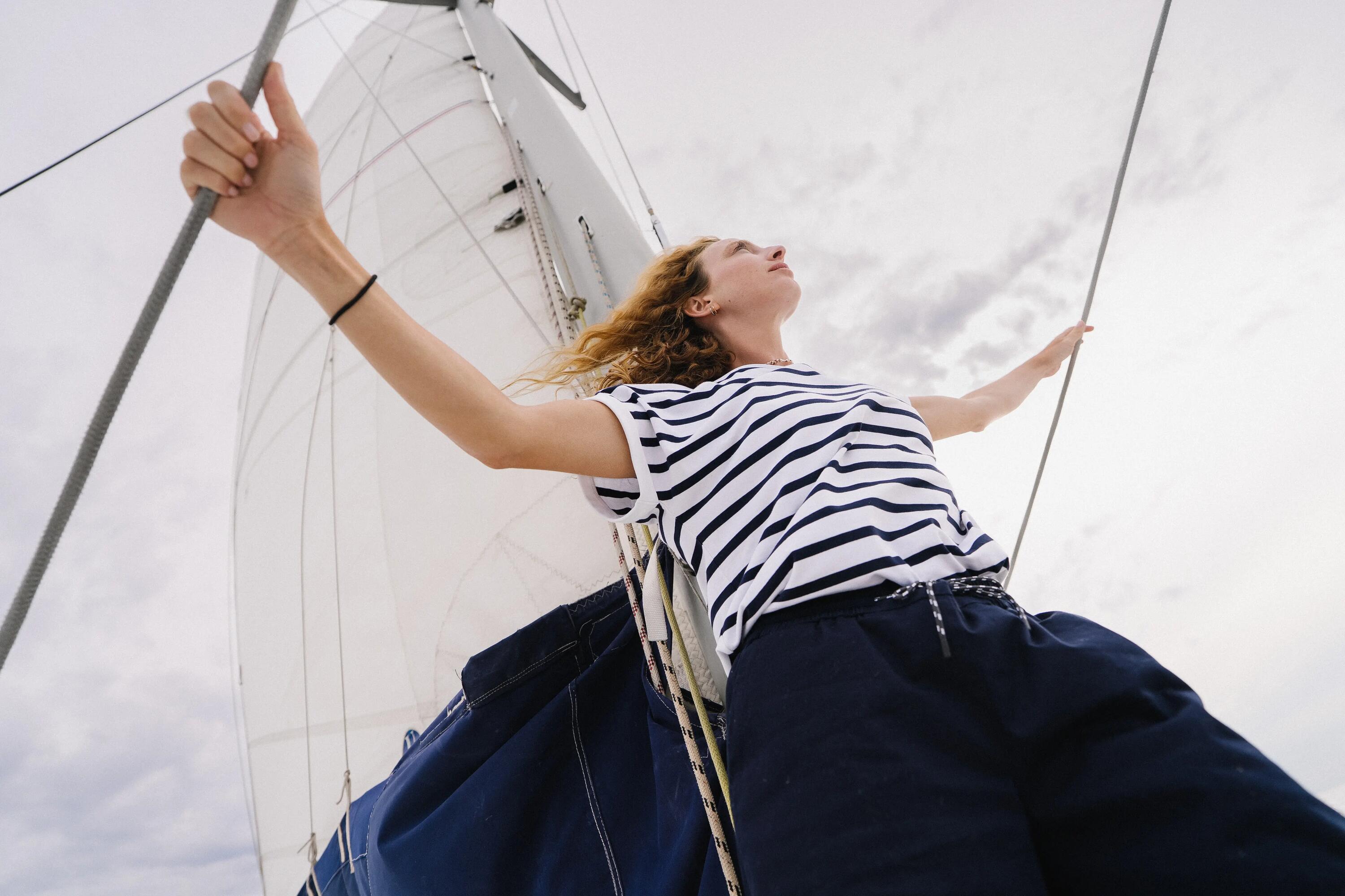 Calções de Vela Costeira Mulher 100 Azul-marinho 13/16
