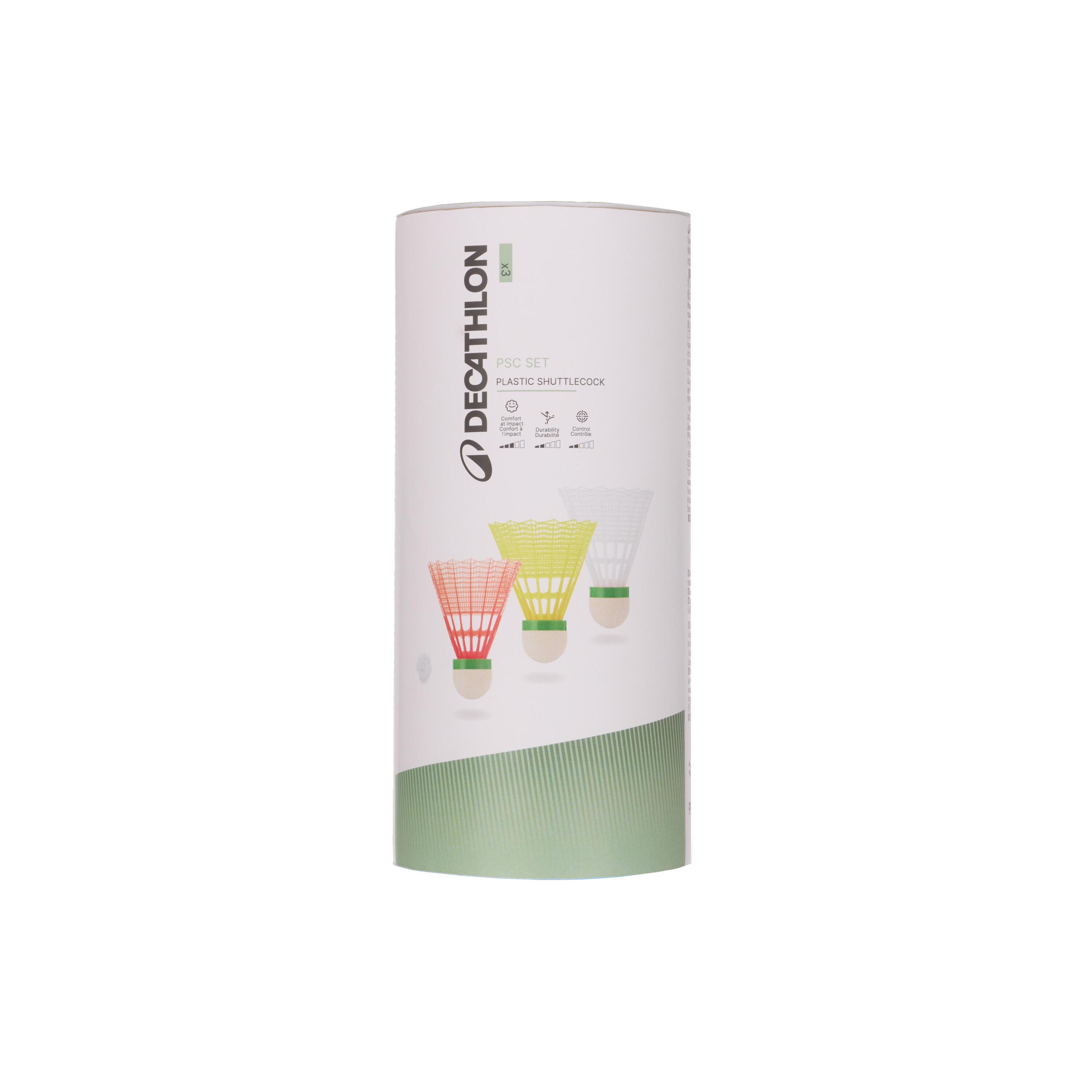 Lot de Raquettes de Badminton Adulte BR 190 Partner - Bleu/Citron Vert 6/14