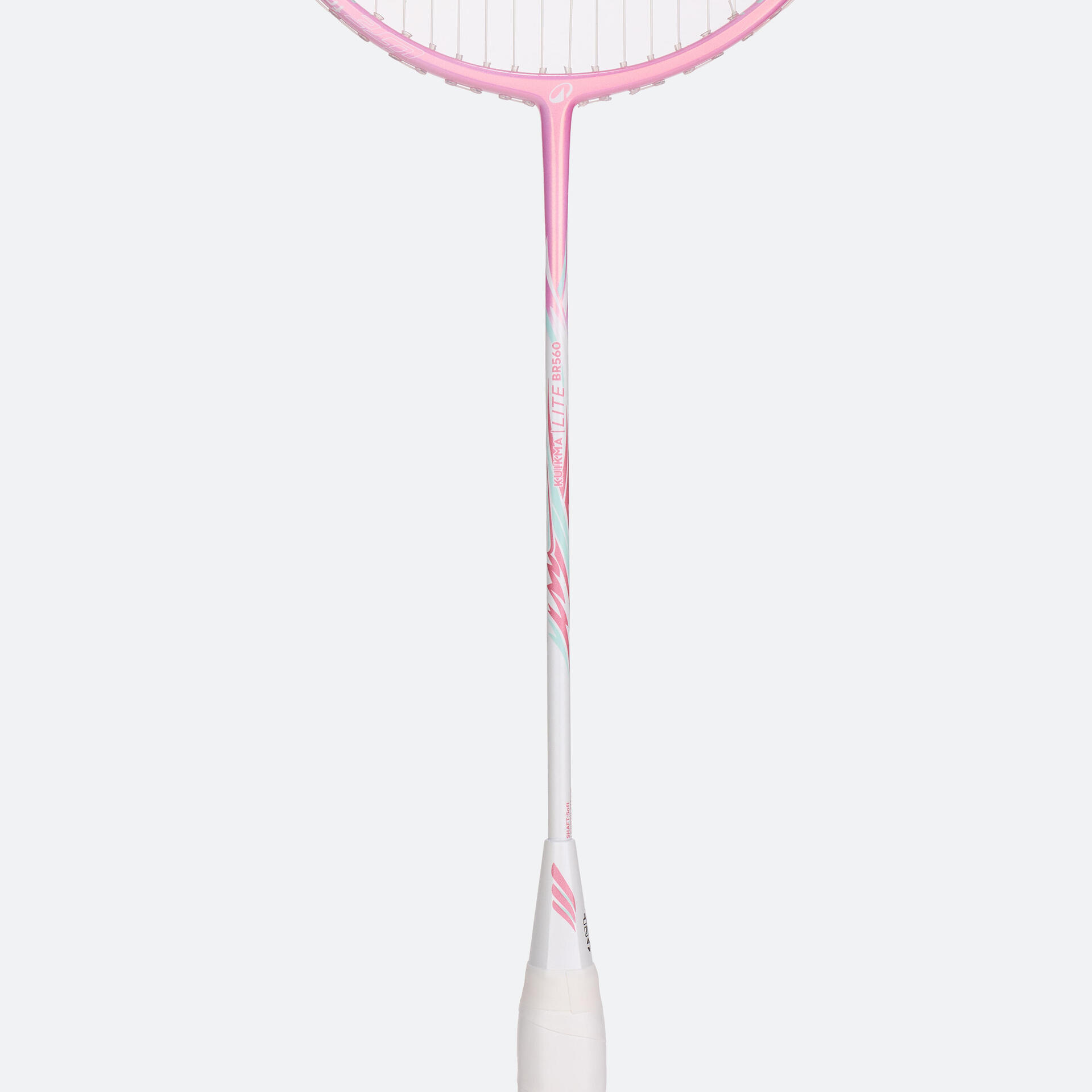 Head Heavy Racket Head Heavy & Flexible Badminton Racket - BR SET LITE 560 - White Pink