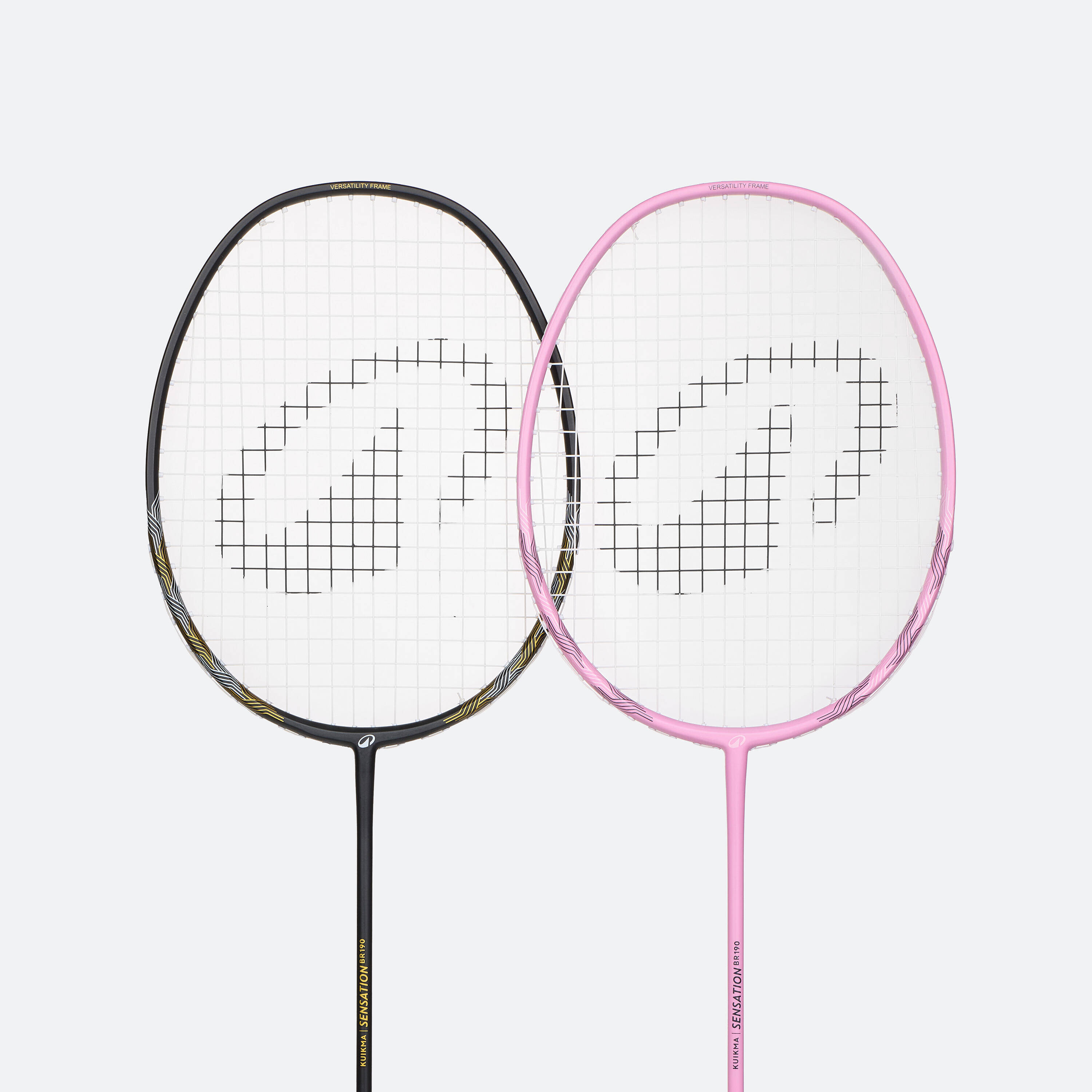 ADULT BADMINTON RACKET BR 190 SET PARTNER BLACK PINK -  2