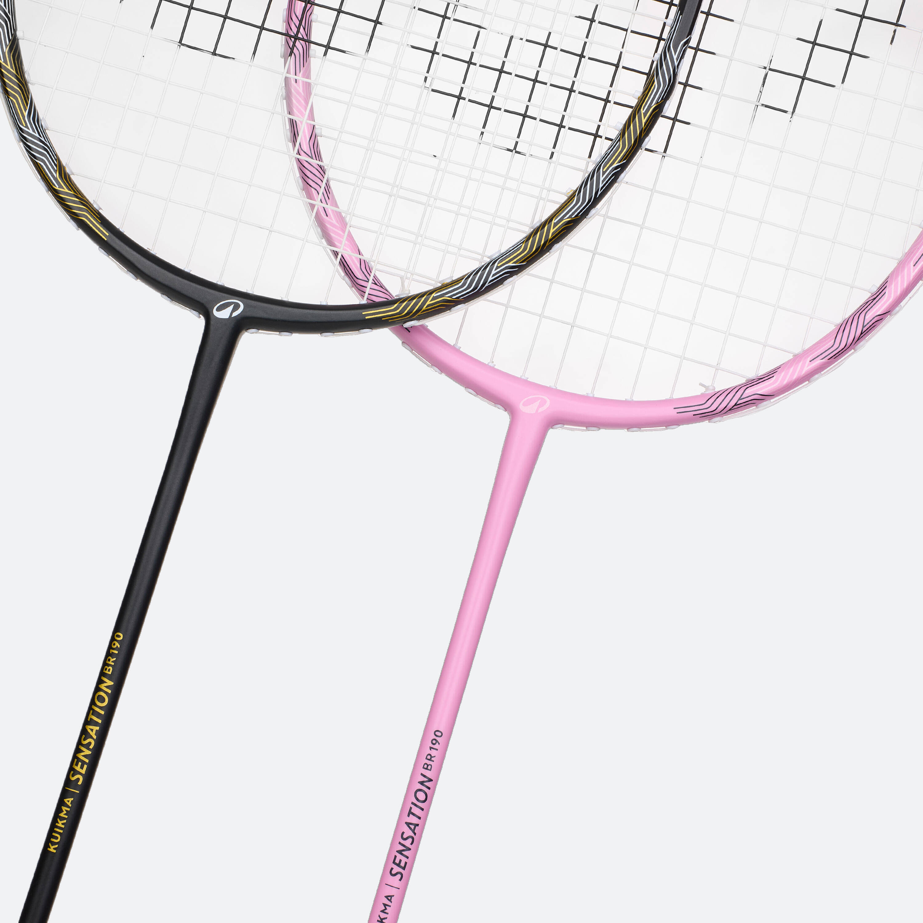 ADULT BADMINTON RACKET BR 190 SET PARTNER BLACK PINK -  3