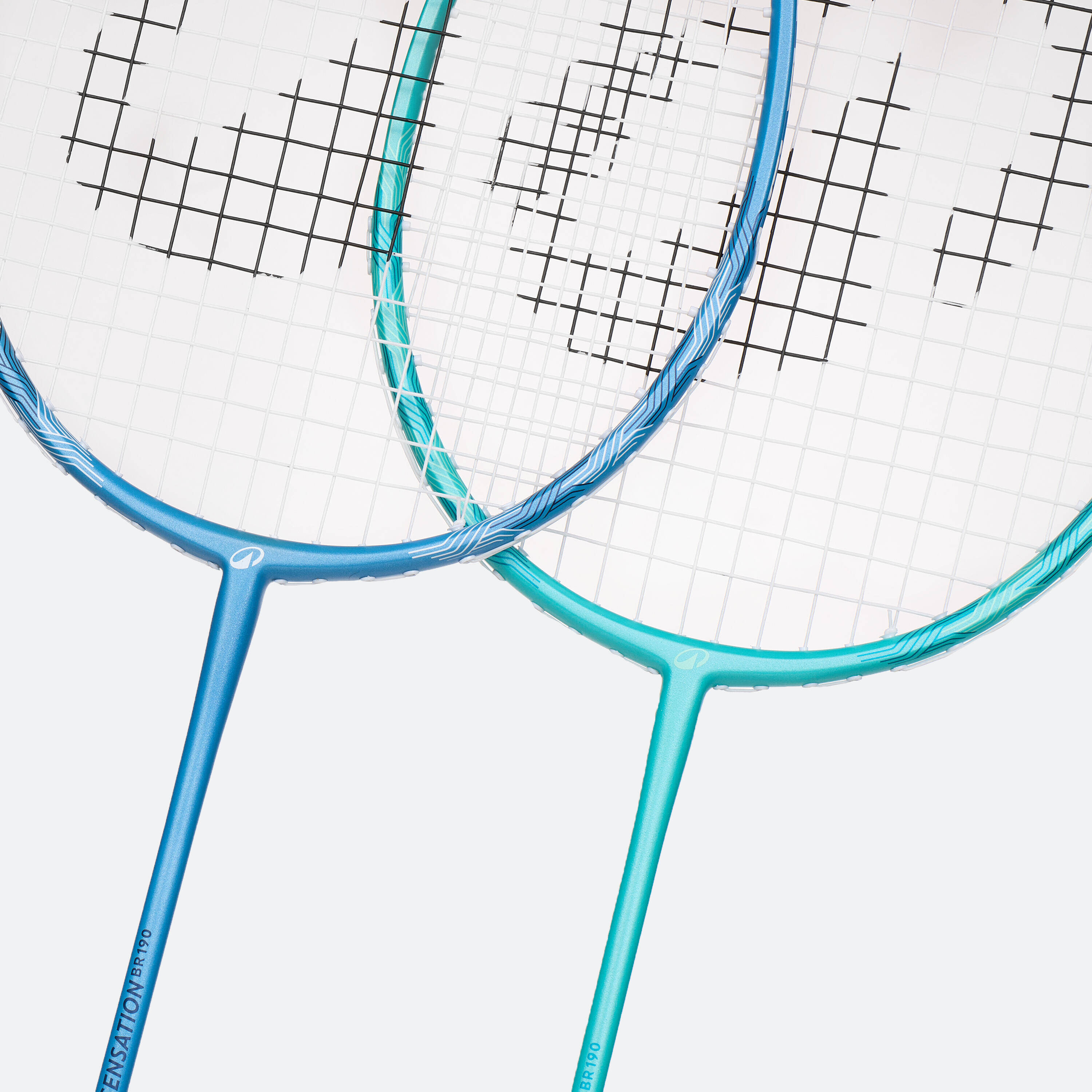 ADULT BADMINTON RACKET BR 190 SET PARTNER TURQUOISE BLUE -  3