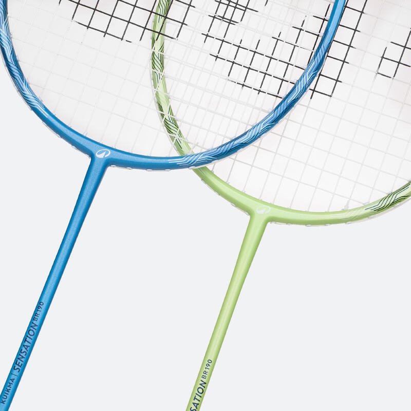 Yetişkin Badminton Raketi - Mavi/Lime - BR 190 Set Partner
