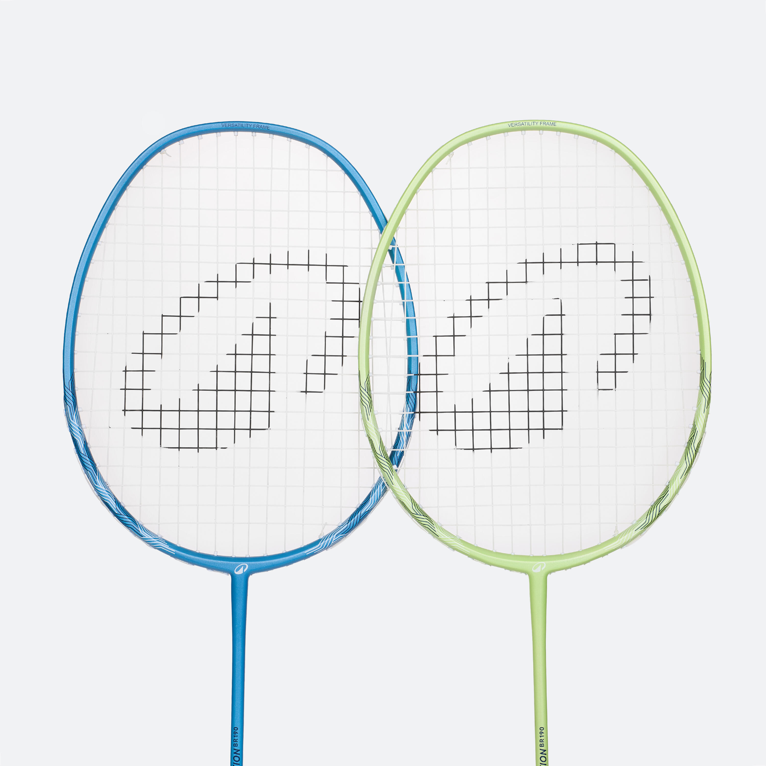 Lot de Raquettes de Badminton Adulte BR 190 Partner - Bleu/Citron Vert 2/14