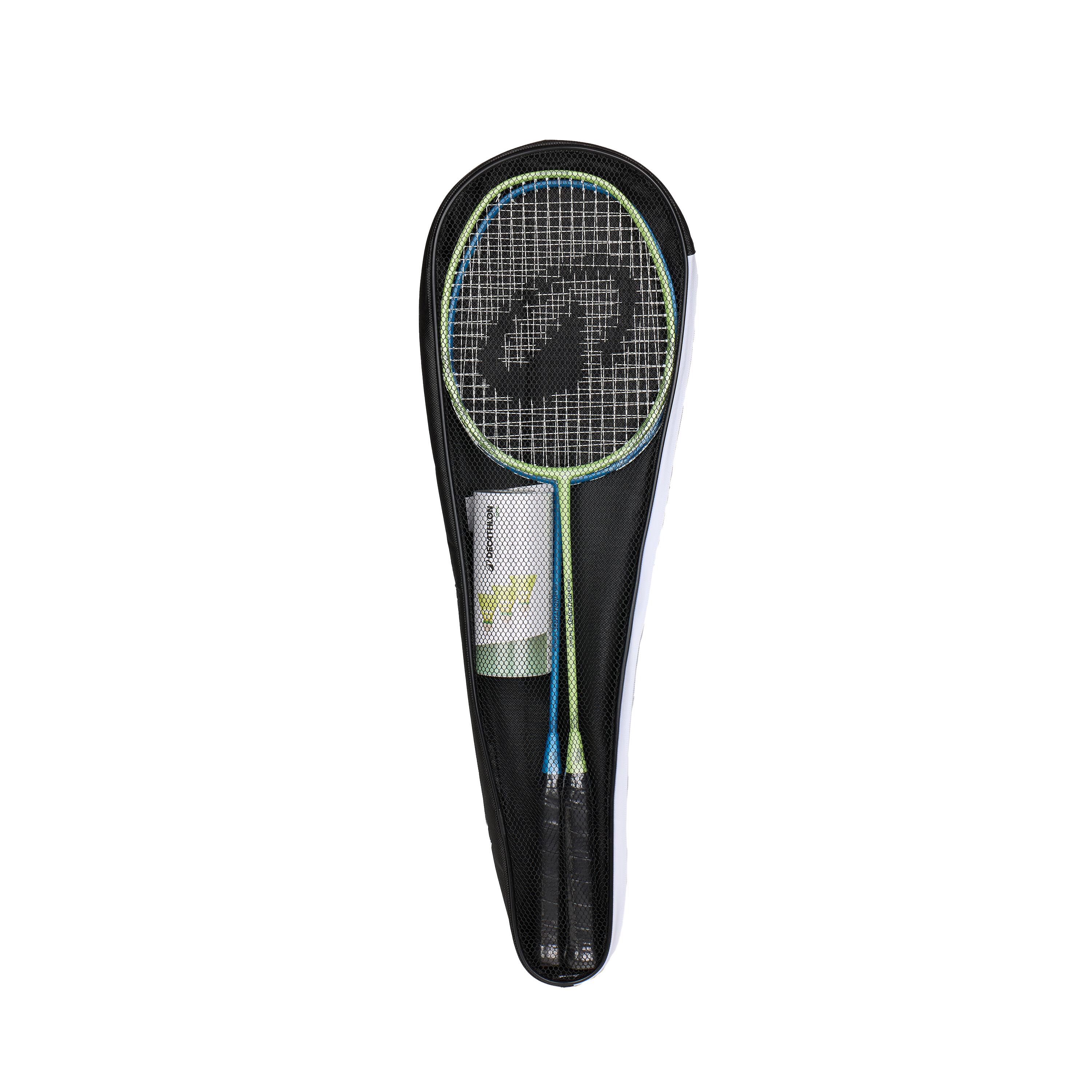 Lot de Raquettes de Badminton Adulte BR 190 Partner - Bleu/Citron Vert 8/14