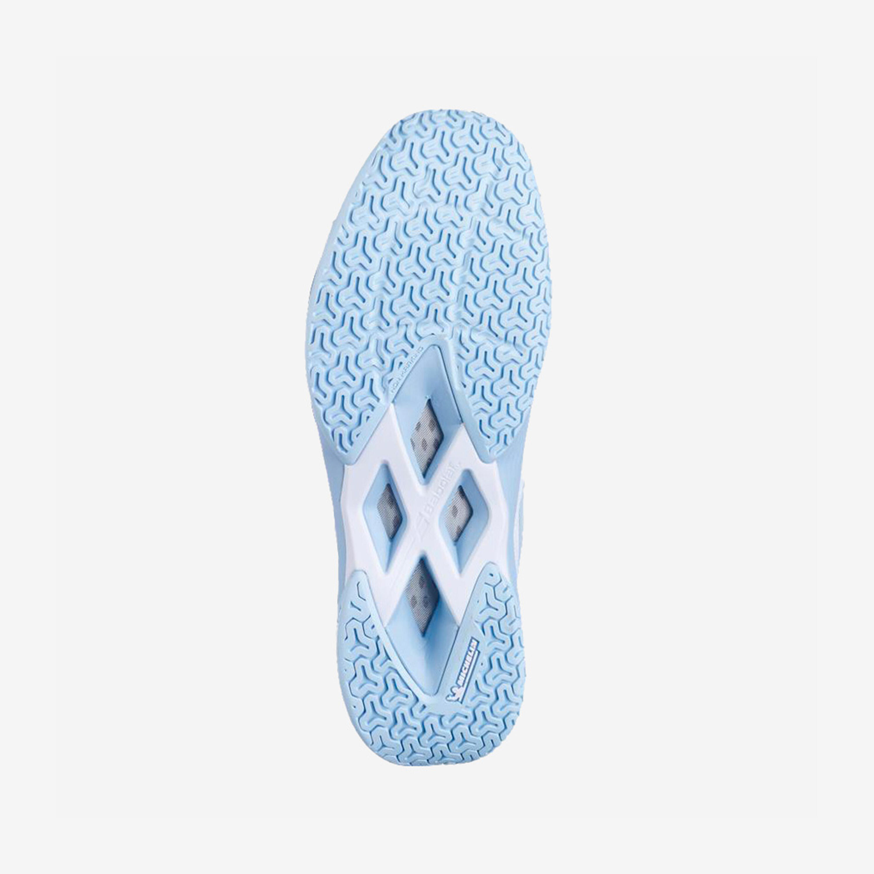 Calçado de badminton Mulher - Shadow Spirit 2 Branco e Azul 4/5