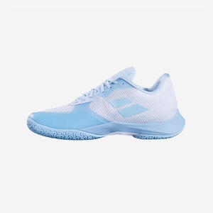 Zapatillas de Bádminton Mujer, Shadow Spirit 2 Blanco y Azul