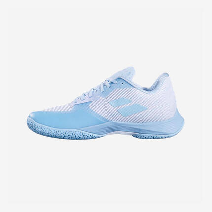 Chaussure de Badminton Femme, Shadow Spirit 2 Blanche et Bleue