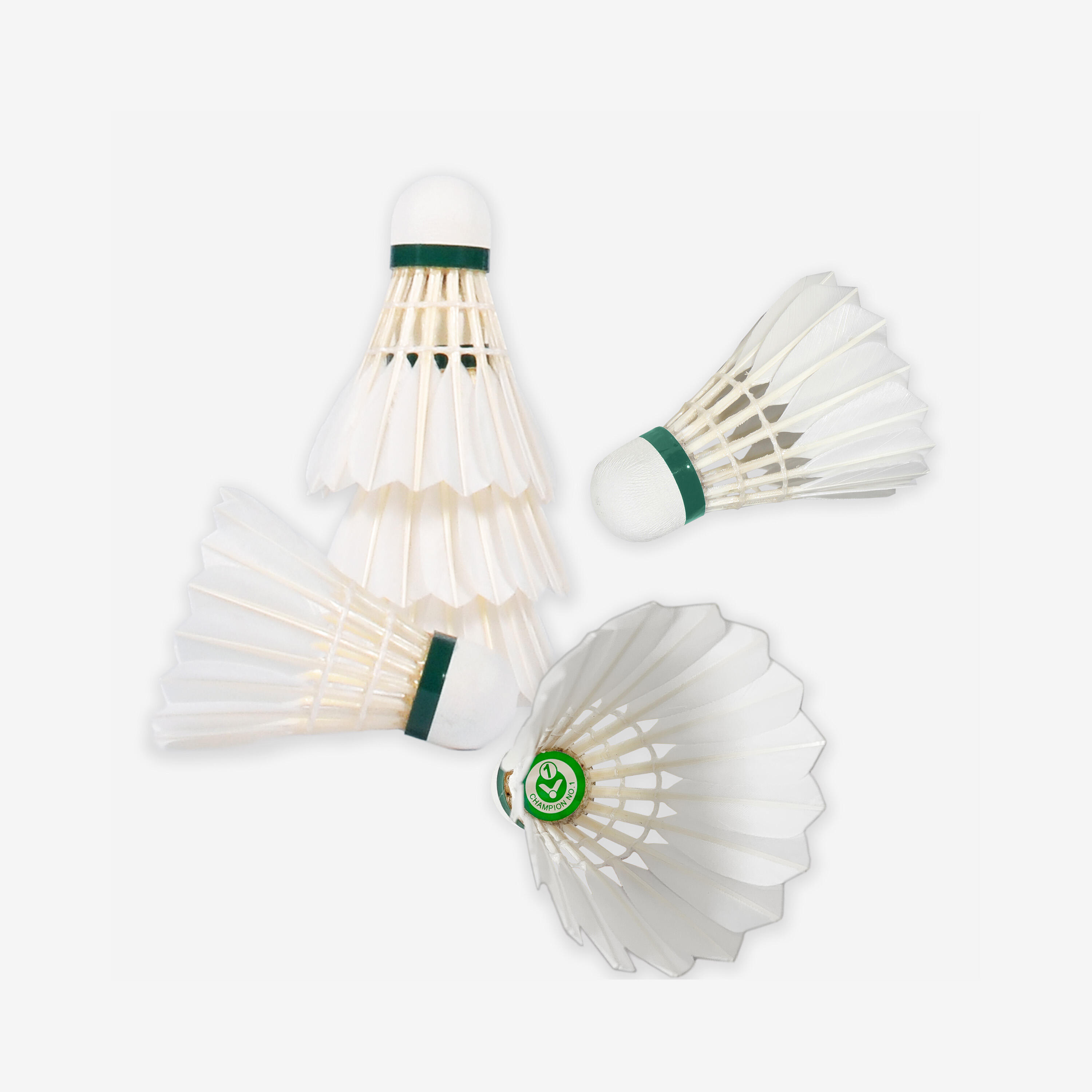 Volant de Badminton en Plume, Victor Champion No. 1 Blanc 2/2
