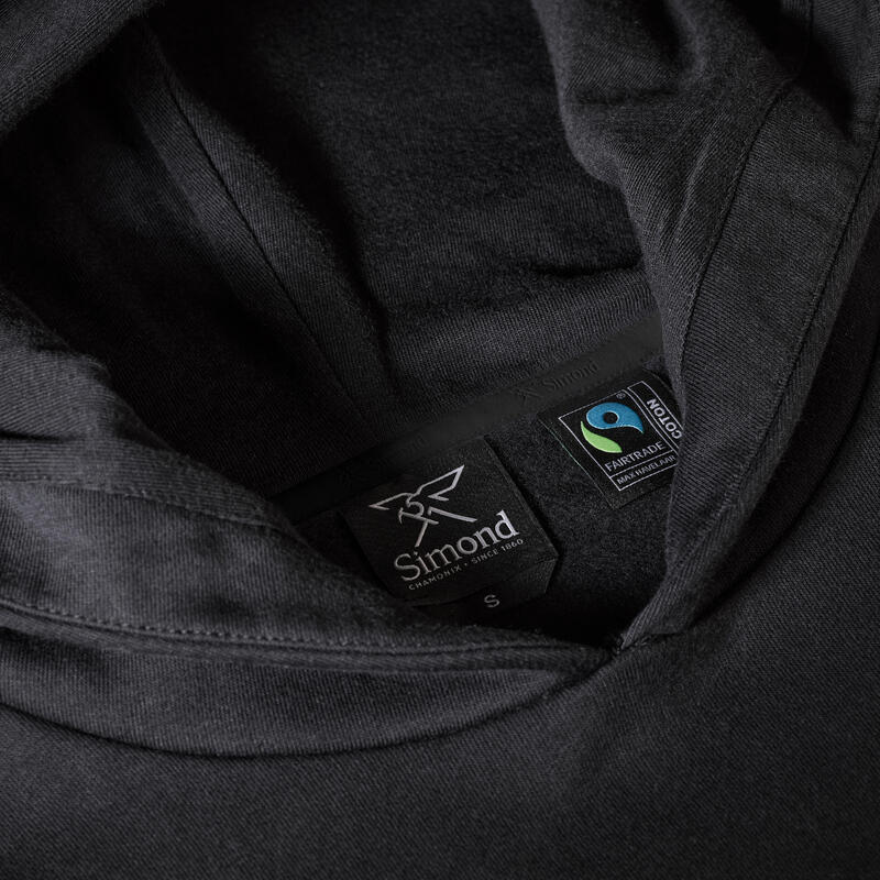 Hanorac cu glugă din bumbac Fairtrade/Max Havelaar Negru Unisex