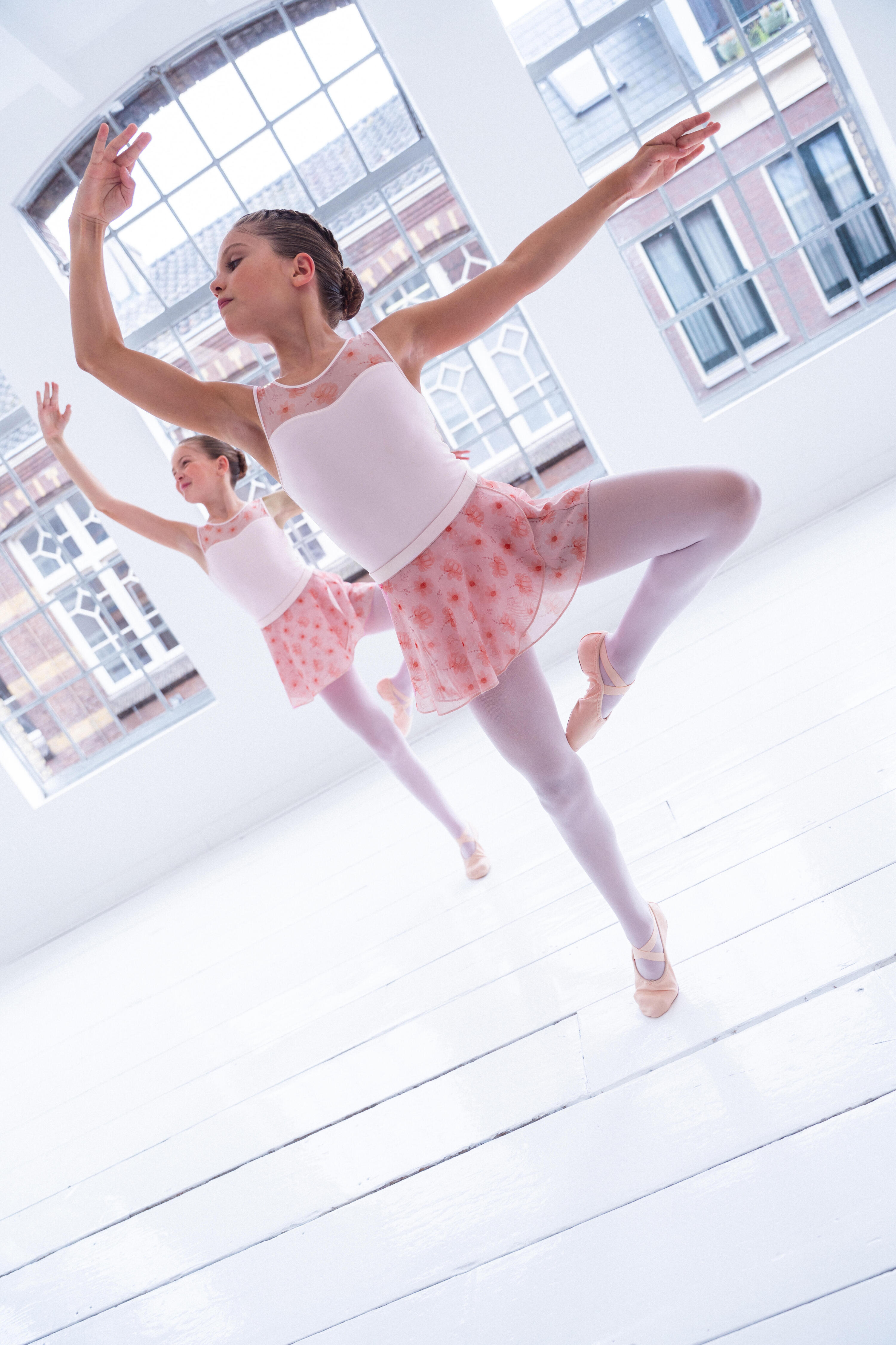 Gonnellino bambina danza rosa stampato 7/9