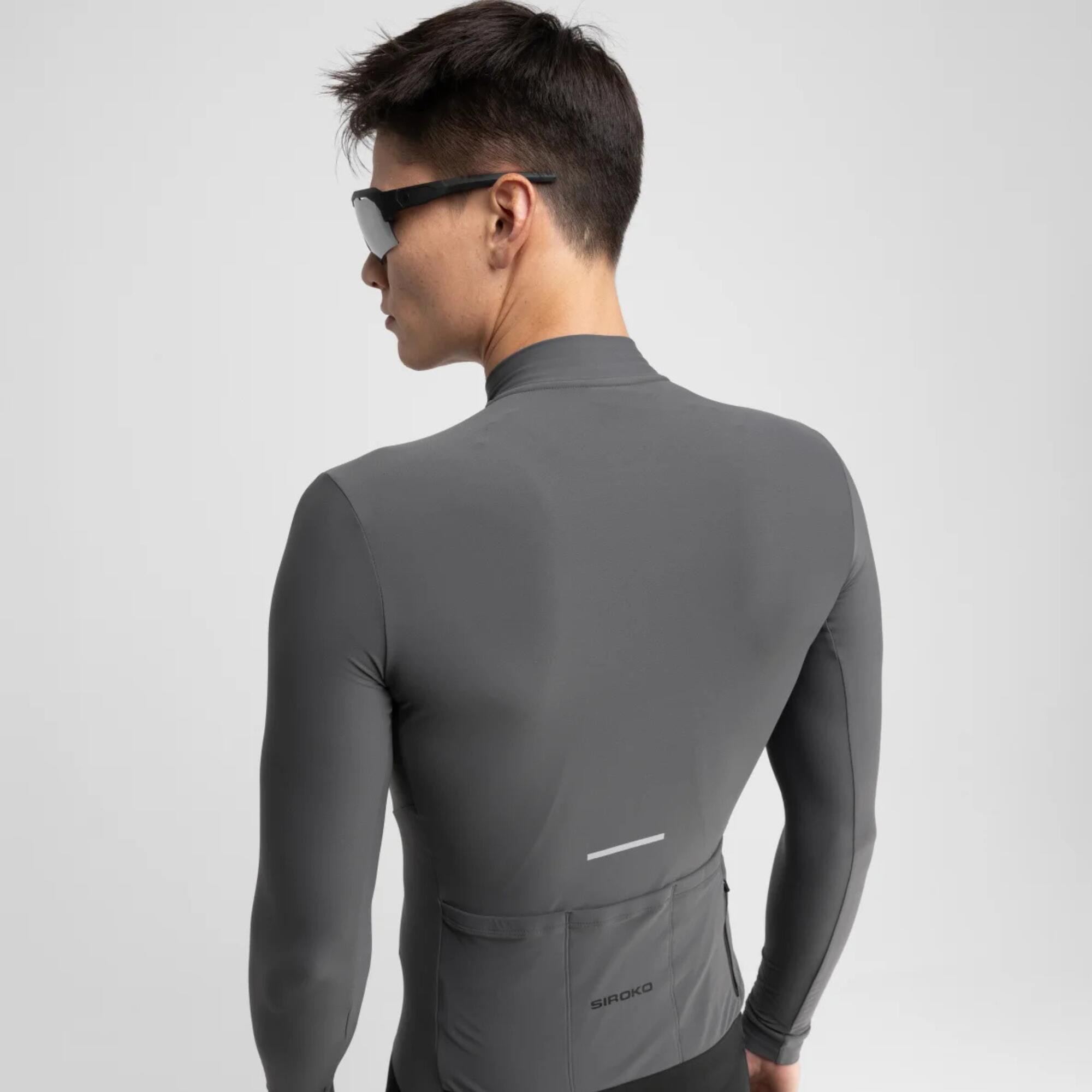 Maillot ciclismo manga larga hombre Siroko M7 Sampeyre gris 2/4