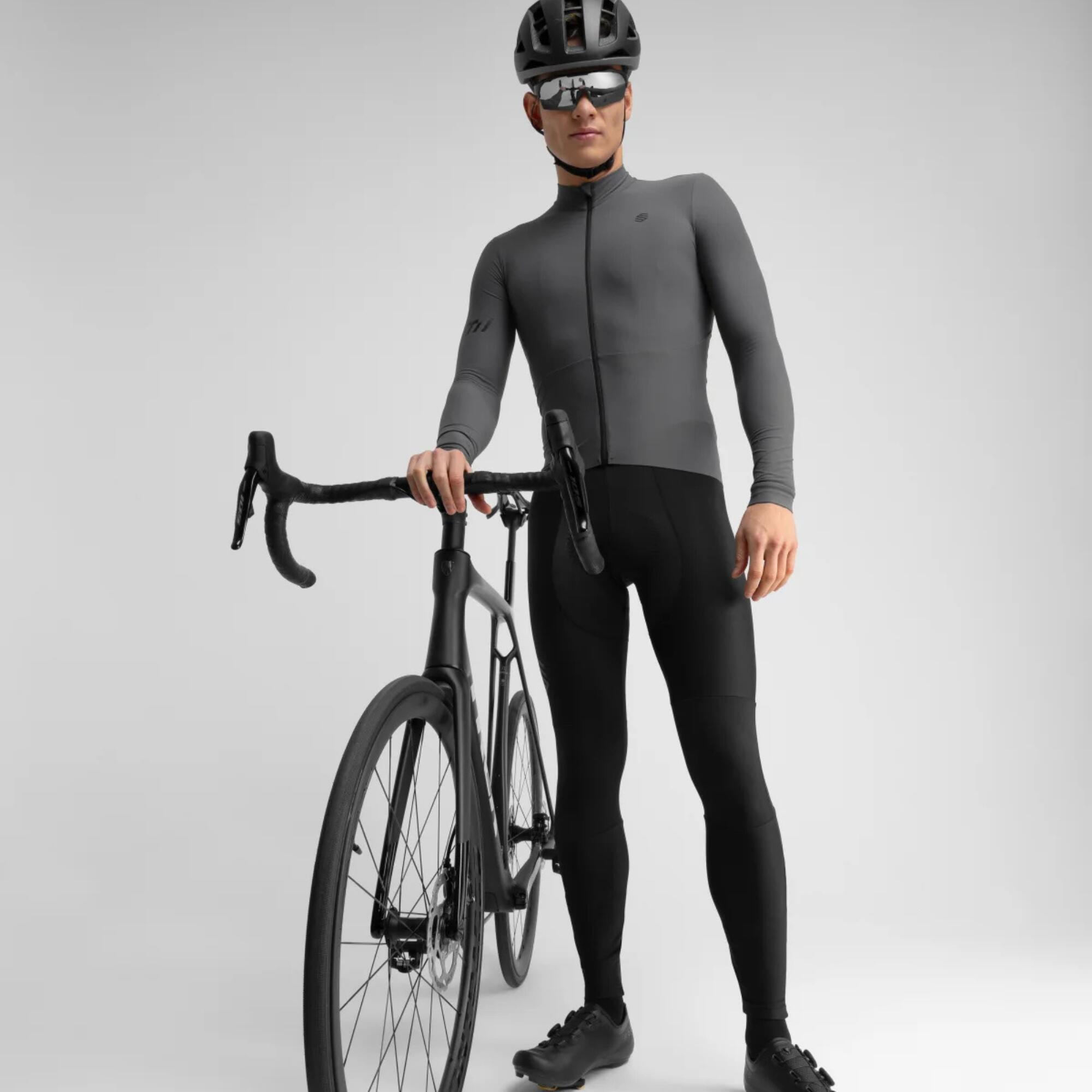 Maillot ciclismo manga larga hombre Siroko M7 Sampeyre gris 4/4