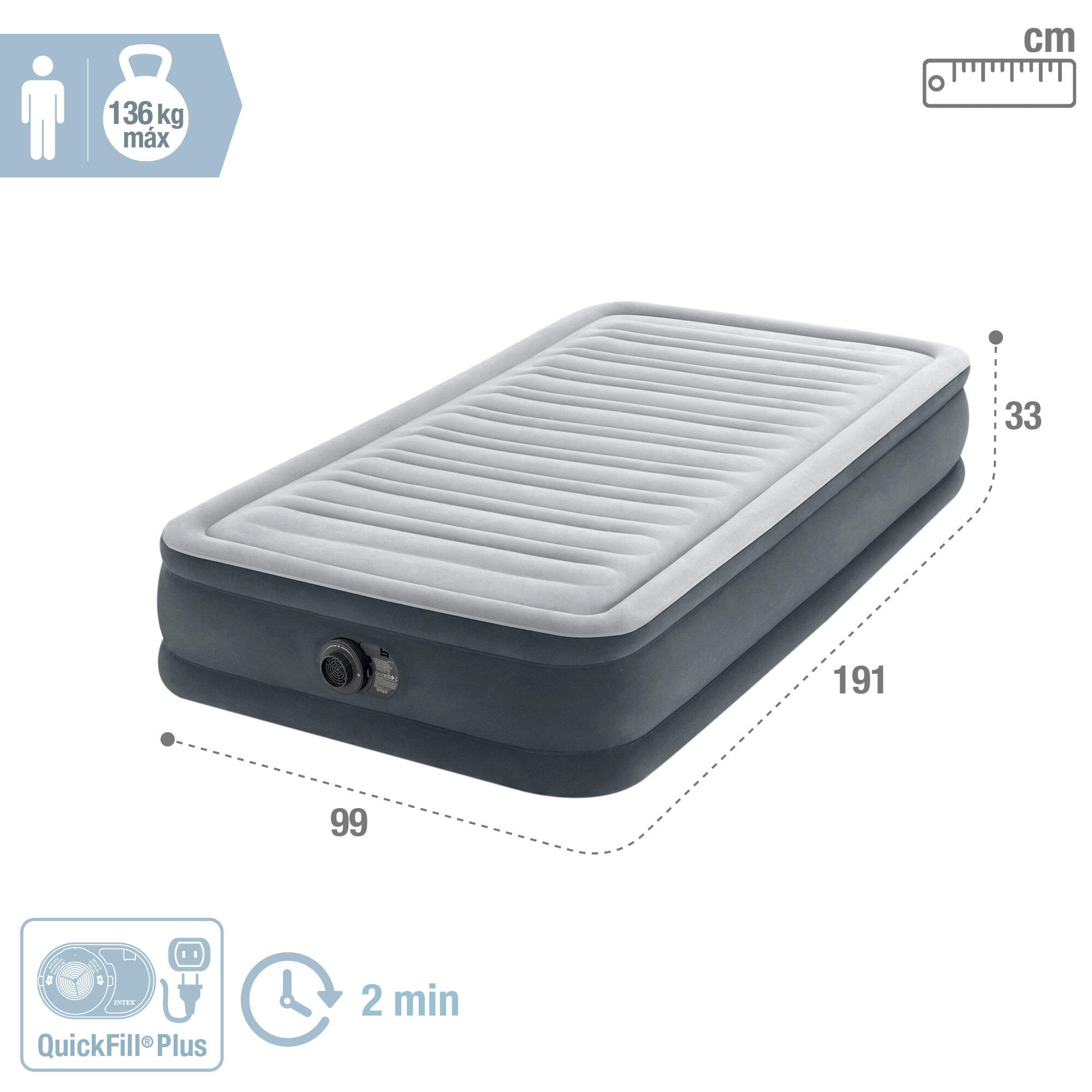 Colchón hinchable INTEX Dura-Beam Deluxe Comfort-Plush - CD 2/4