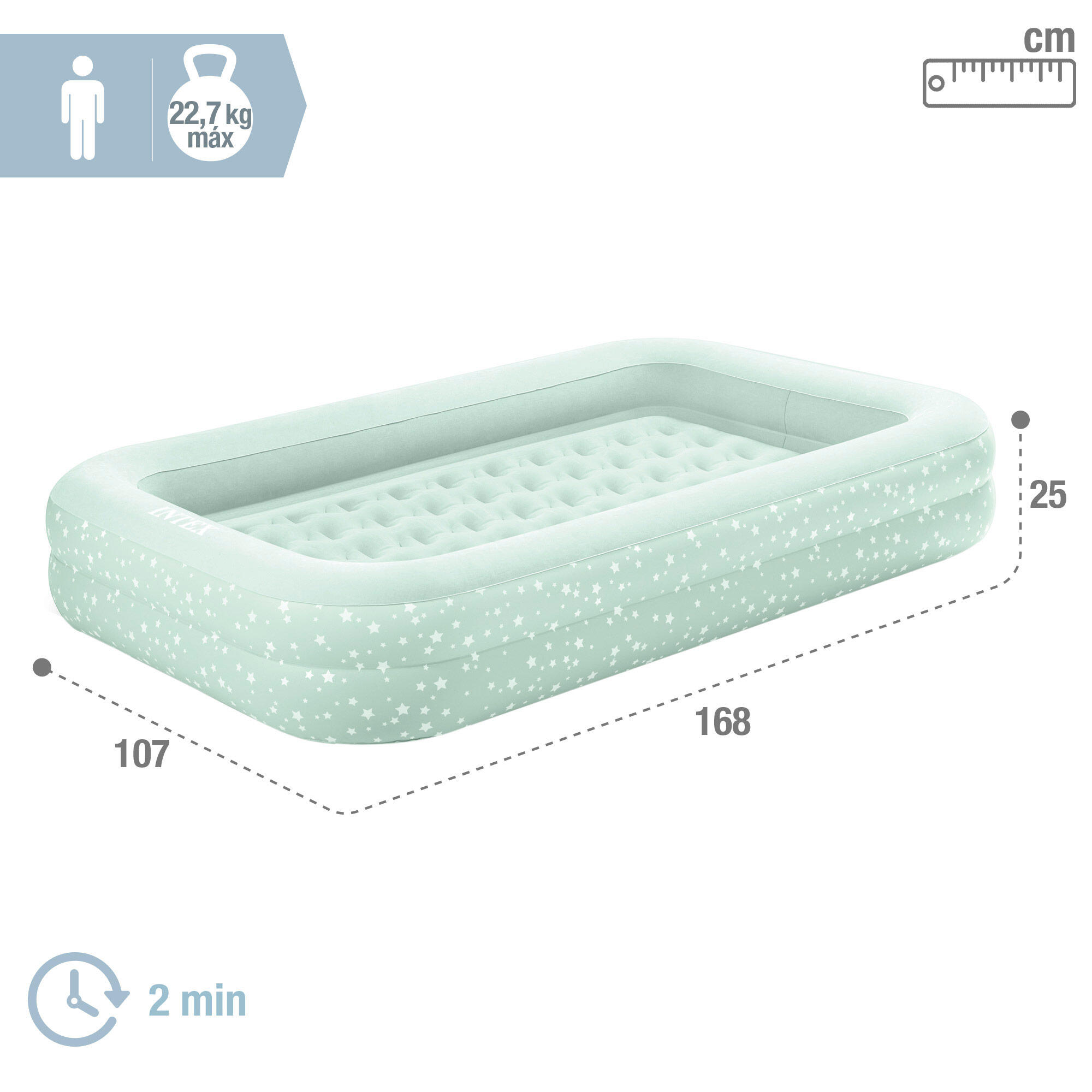 Colchón hinchable infantil INTEX con hinchador - CD 2/4