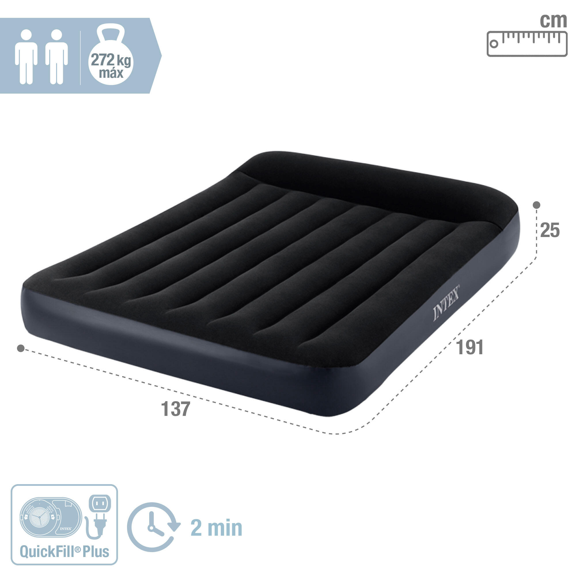 Matalàs inflable doble Talla M INTEX Dura-Beam estàndard Pillow Classi - CD 2/4