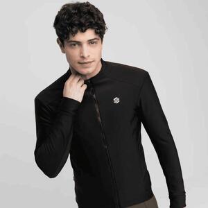 Chaqueta ciclismo softshell hombre Siroko J1 Furkapass negro