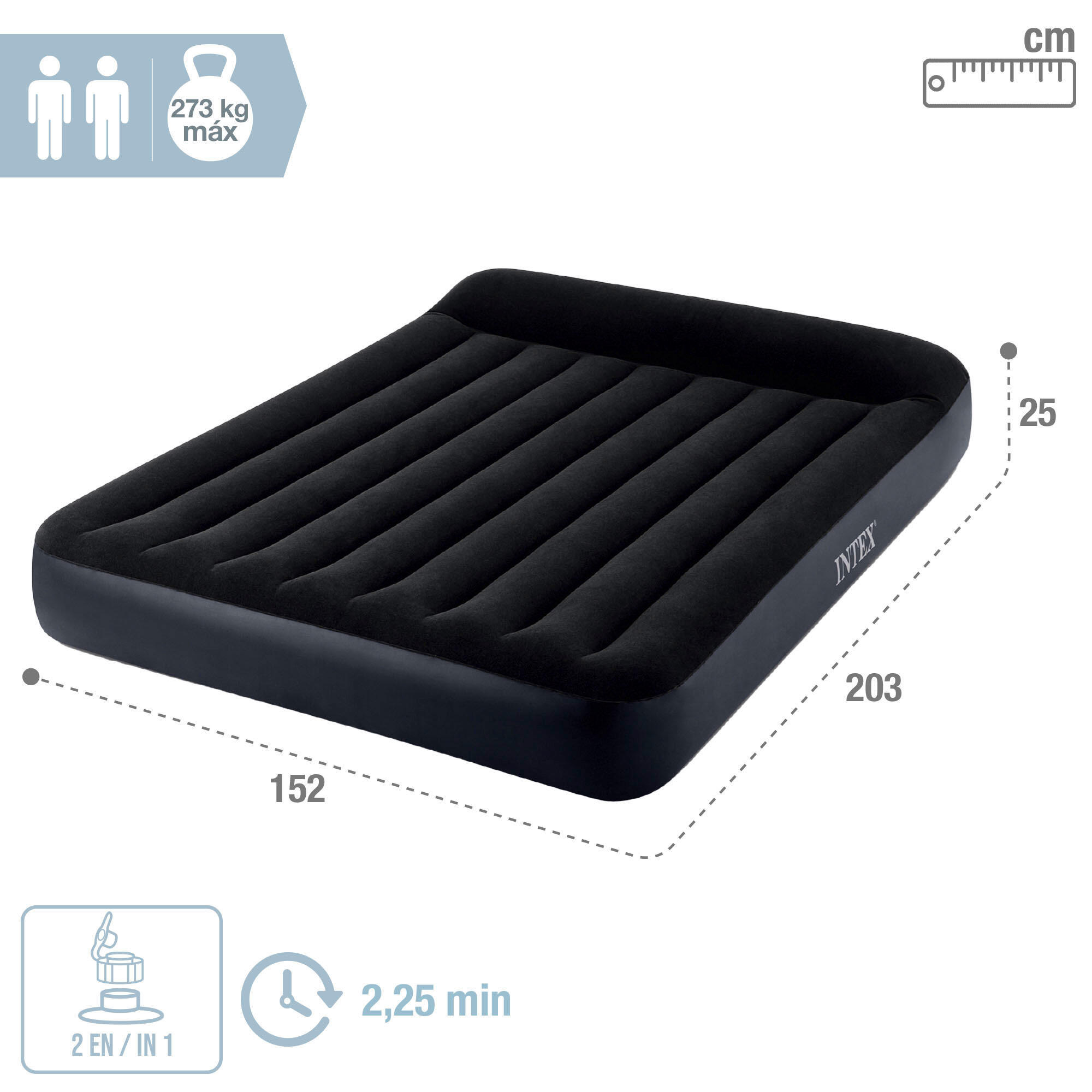 Matalàs inflable doble INTEX Pillow Rest amb inflador - CD 2/4