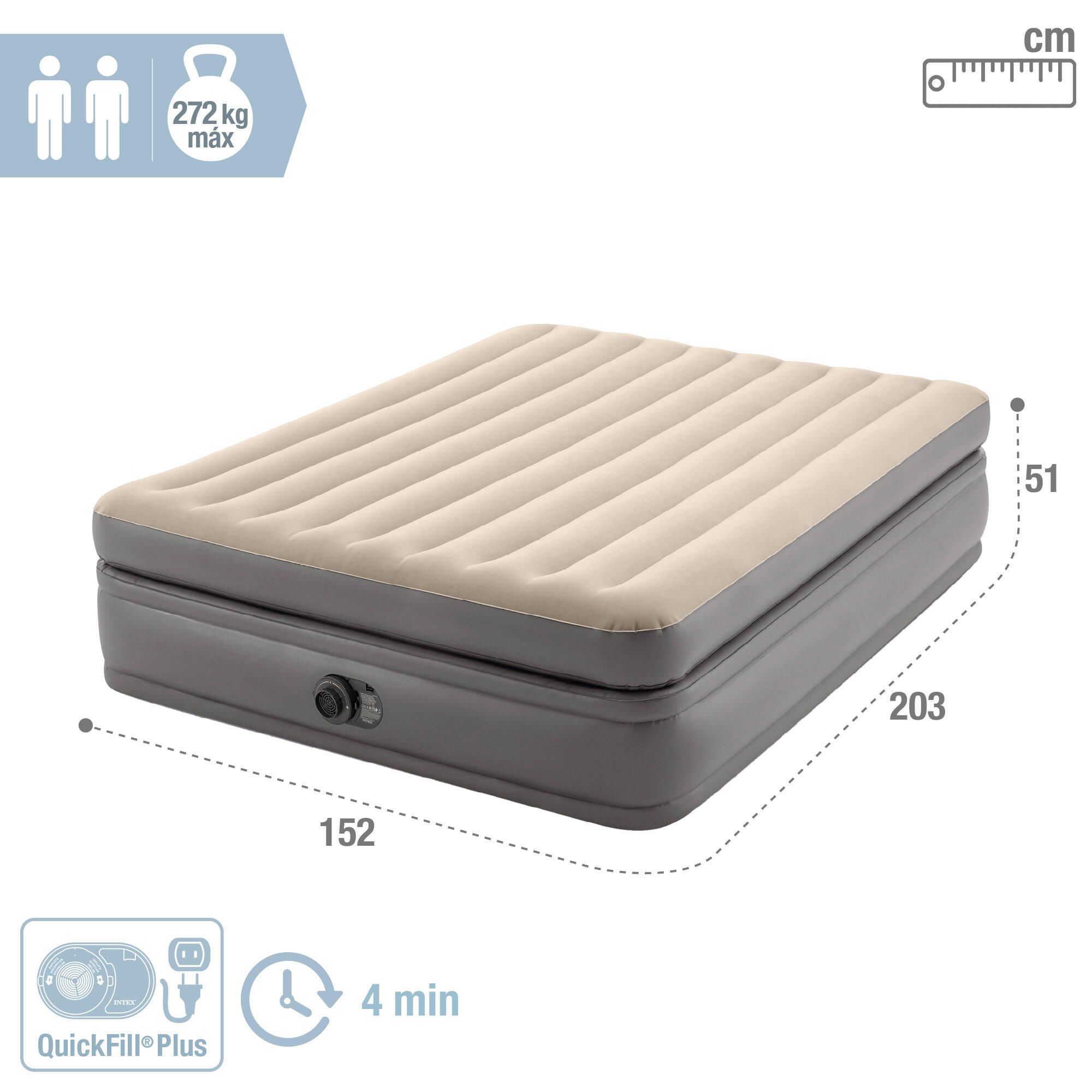 Matalàs inflable doble Talla L INTEX Dura-Beam Prime Comfort Elevated - CD 2/4