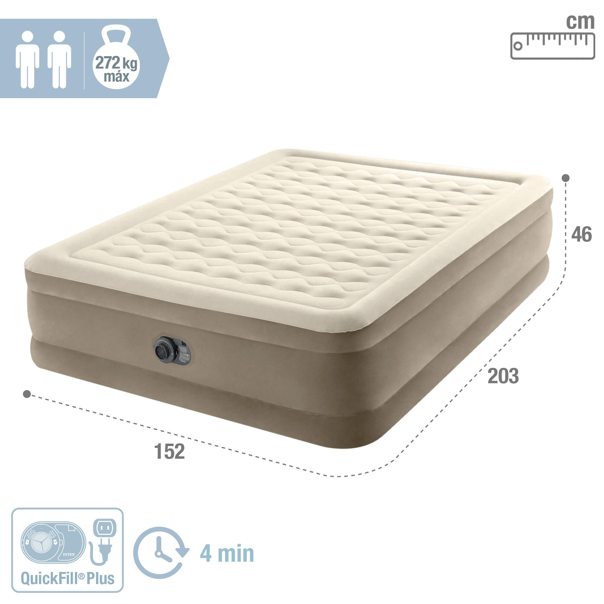 Colchón hinchable 2 plazas INTEX Ultra Plush con fiber-tech - CD 2/4