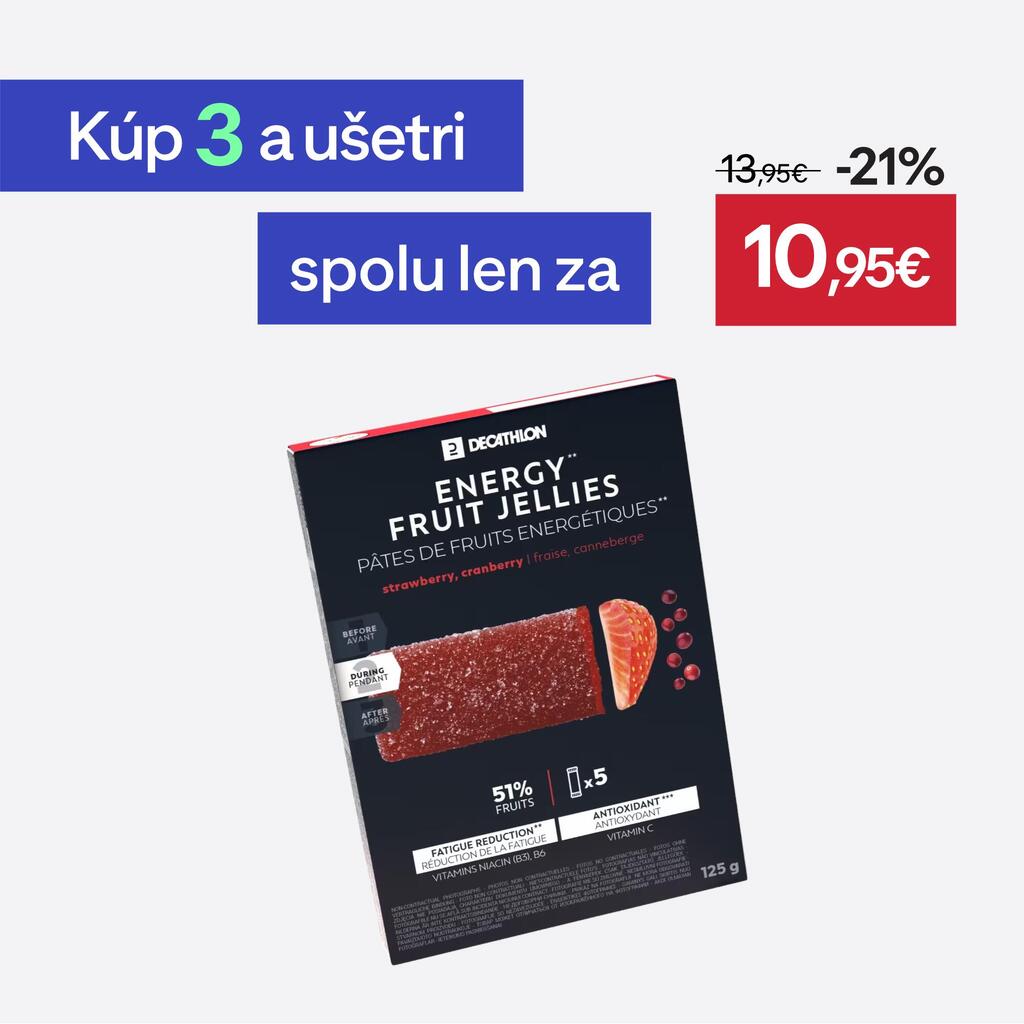 Energetické ovocné želé jahoda, brusnice, acerola 5 x 25g
