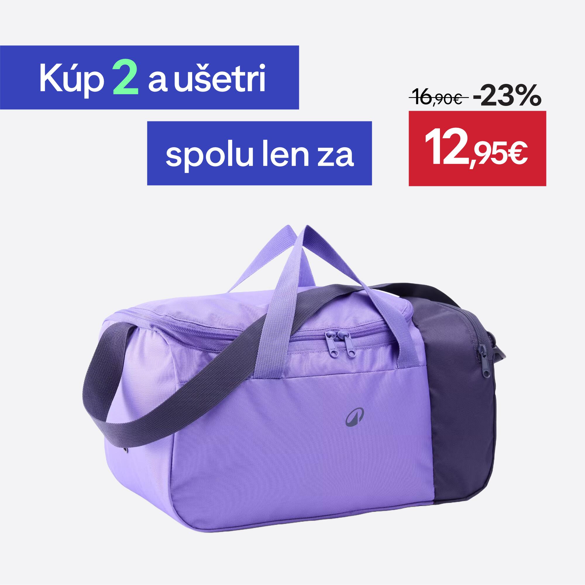 DECATHLON Športová taška na rameno Essential 20 l fialová 20 l