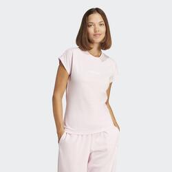 T-shirt de fitness femme en coton, rose