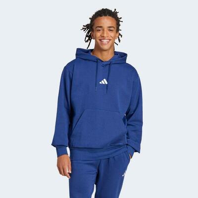 Hoodie katoen donkerblauw