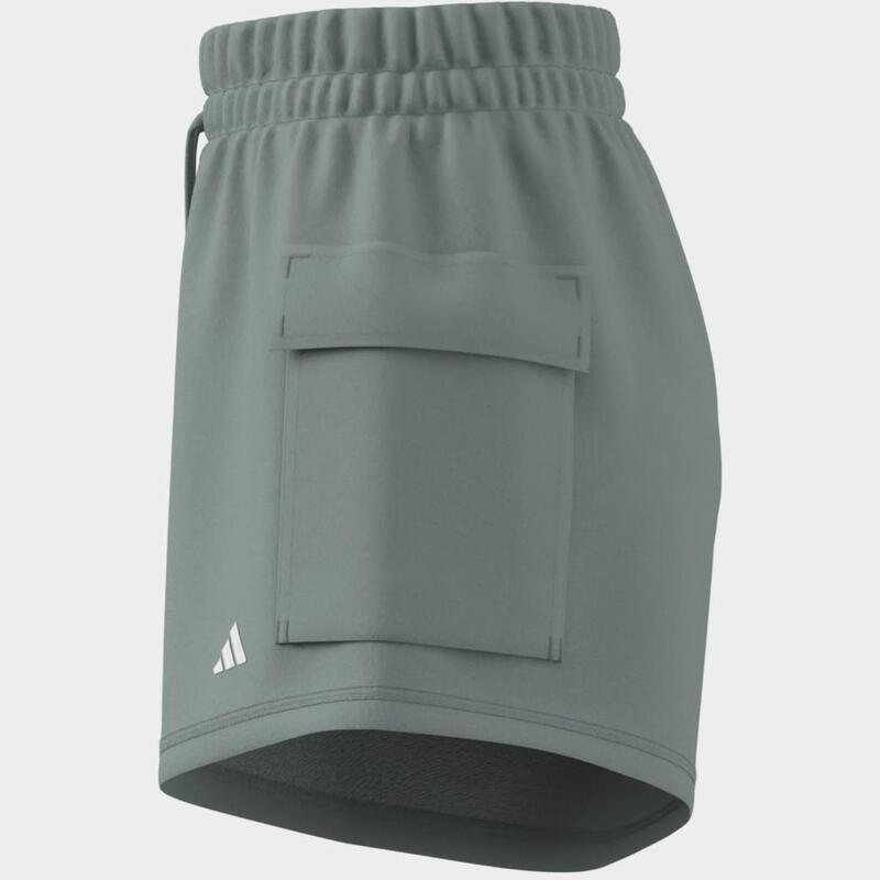 Șort de Fitness cargo molton ADIDAS Verde Damă