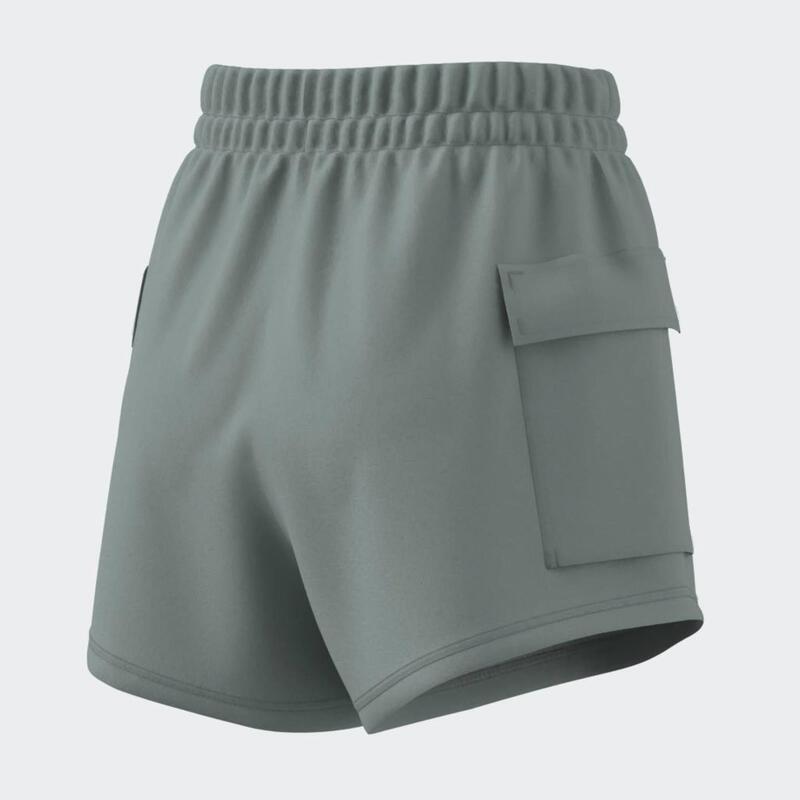 Șort de Fitness cargo molton ADIDAS Verde Damă